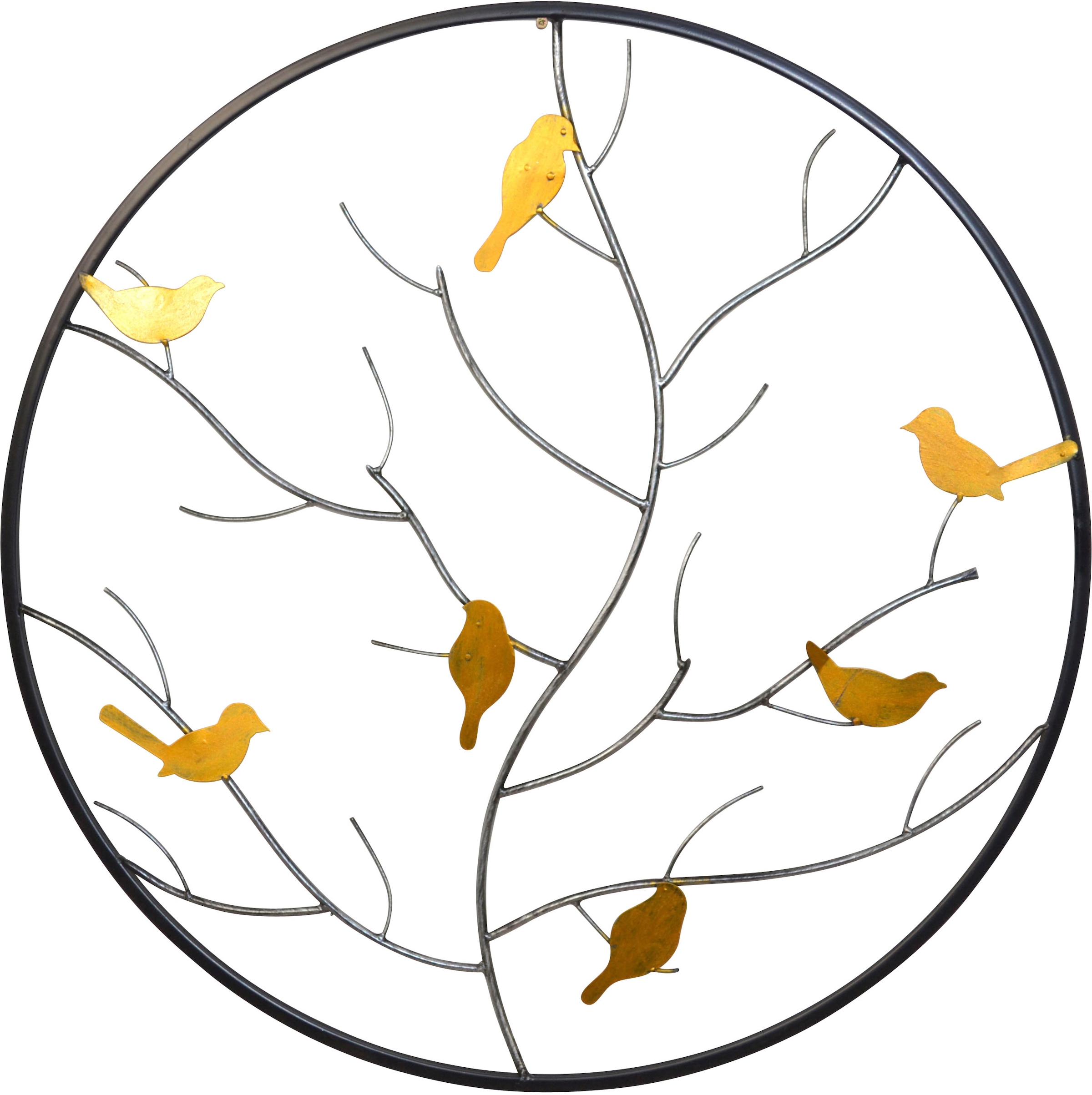 pajoma Wanddekoobjekt "Wanddekoration" goldene Vögel auf Herbstzweig, Metal günstig online kaufen