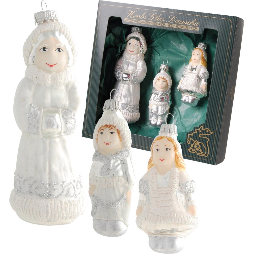 Krebs Glas Lauscha Christbaumschmuck »Die Schneekönigin, Weihnachtsdeko, Christbaumschmuck«, (Set, 3 tlg.)