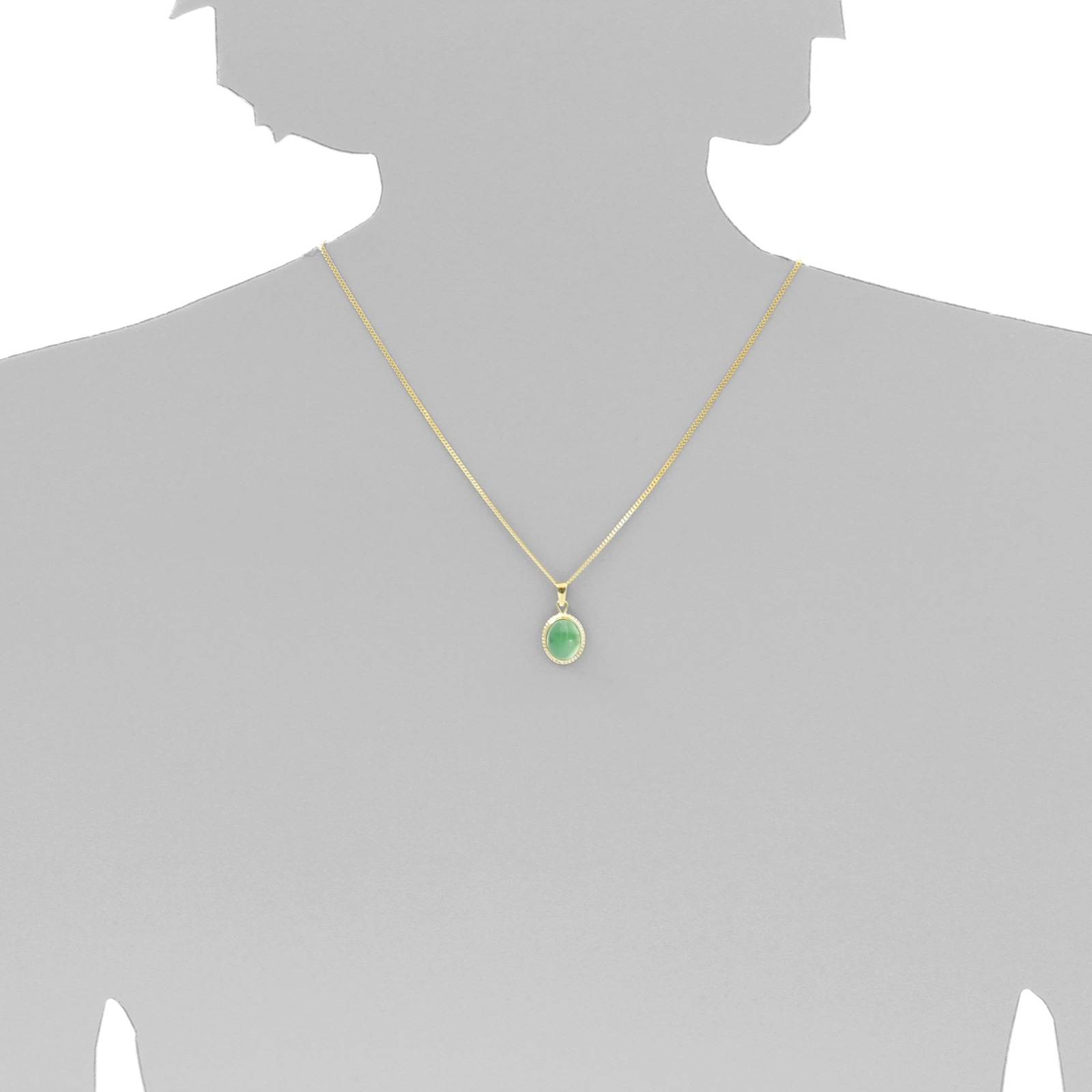 OSTSEE-SCHMUCK Kette und Anhänger Set »- Jolin - Gold 333/000 - Jade«