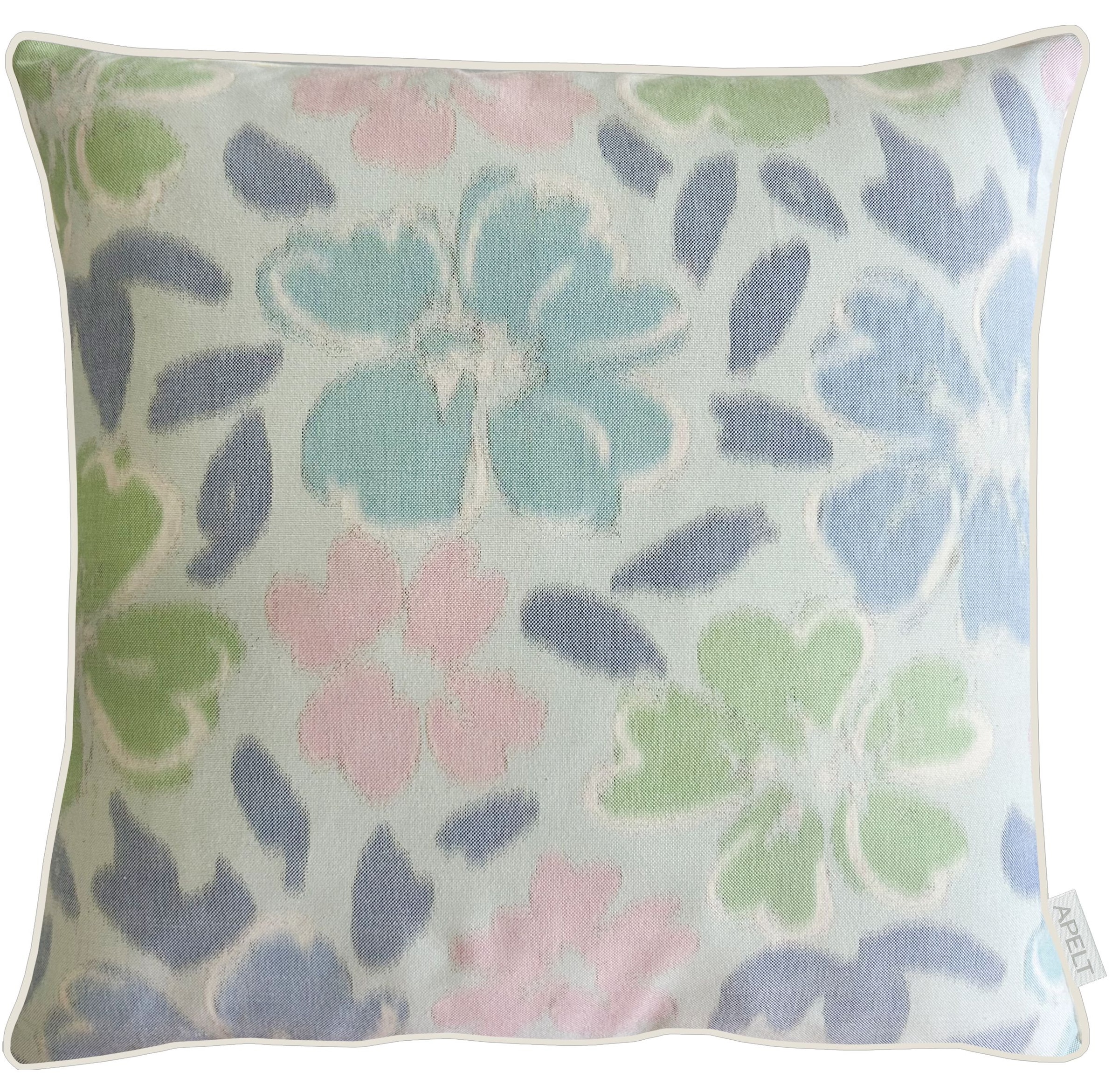Kissenhülle APELT, B:46cm H:0,5cm L:46cmzartes blau, rose, grün, Mischgewebe, Bezug: 90% Baumwolle, 10% Polyester, Kissenbezüge, "Chloe", Biese