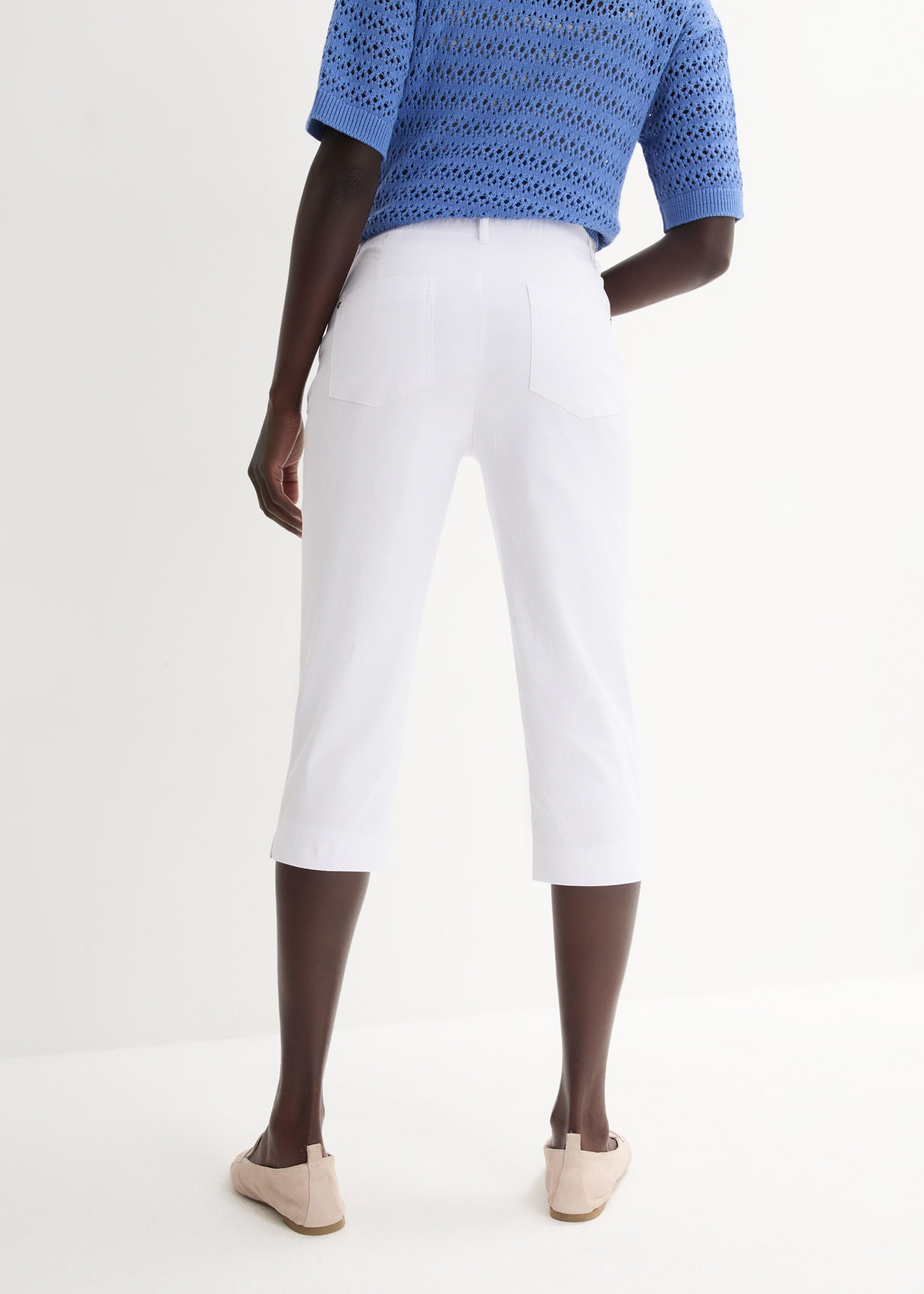 bonprix Caprihose aus überwiegend Viskose, mit Elasthan-Anteil, figurnahe P günstig online kaufen