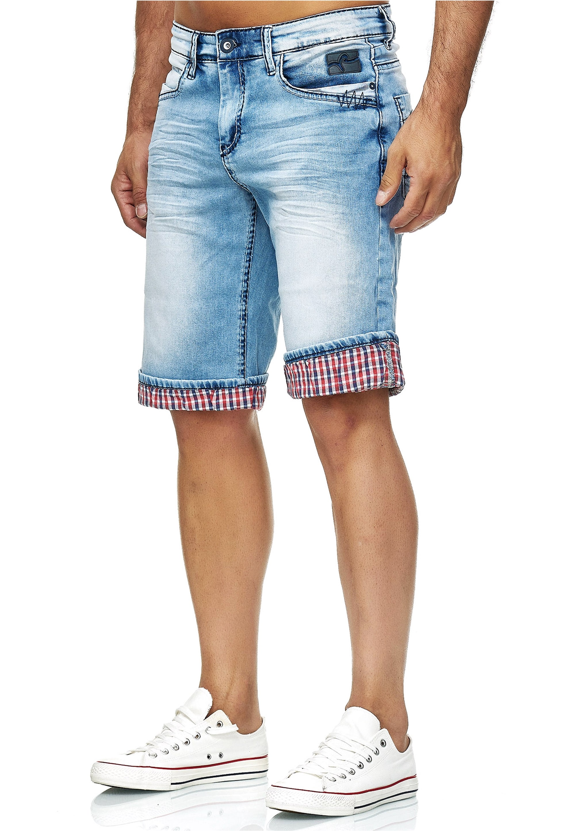 Rusty Neal Shorts »Dunster«, mit kariertem Umschlag