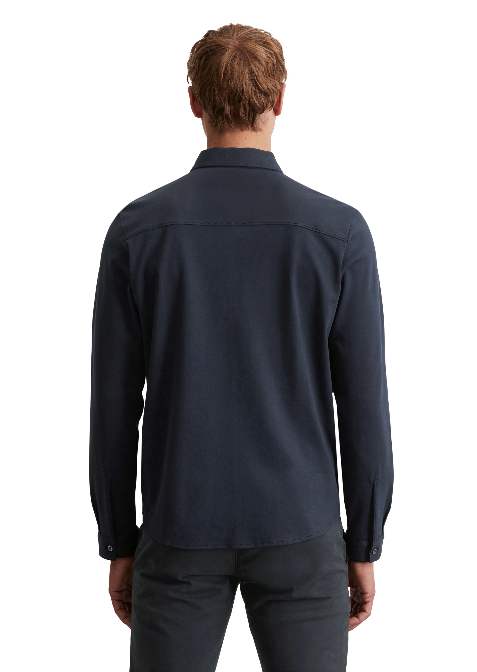 Marc OPolo Langarmhemd aus Jersey, regular fit, leicht, fließend, atmungsak günstig online kaufen