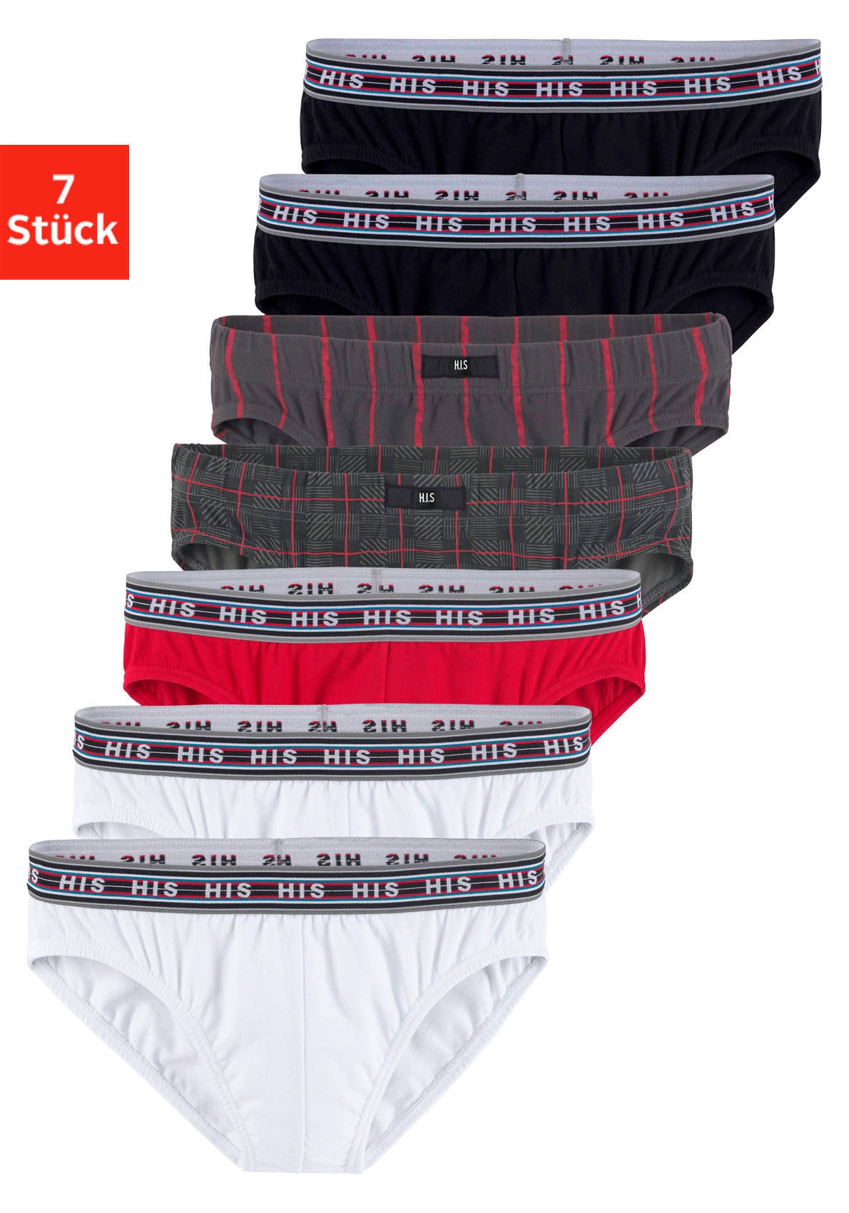 H.I.S Slip Packung, 7 Stk. aus Baumwoll-Stretch günstig online kaufen
