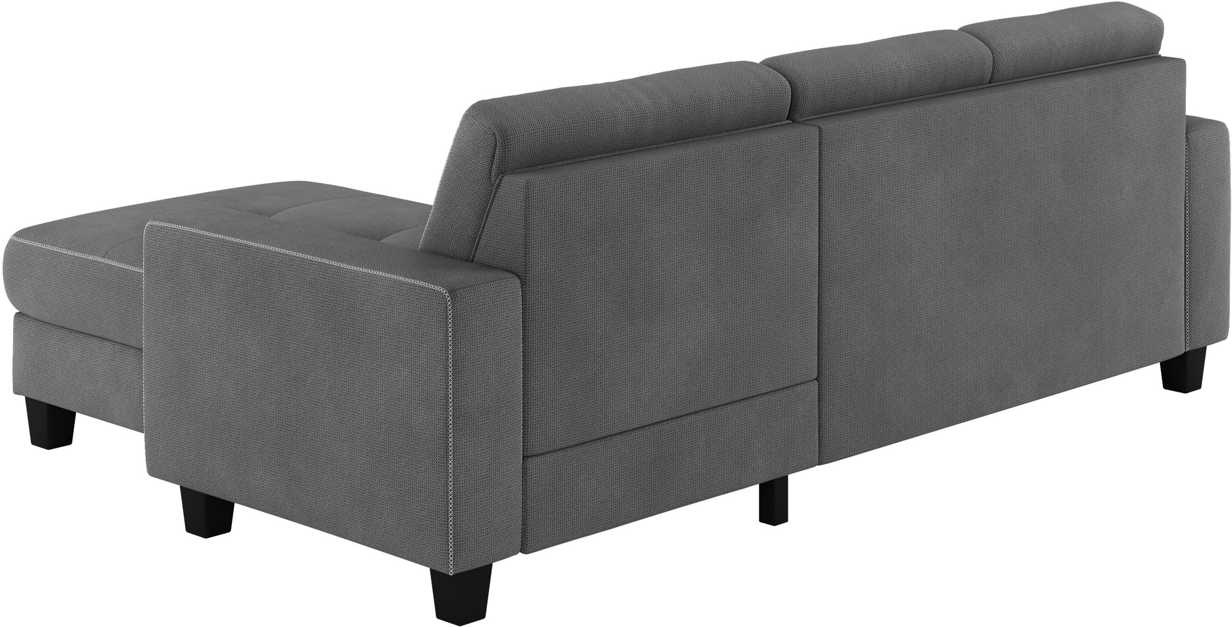 Places of Style Ecksofa »Varese L-Form«, wahlweise mit Bettfunktion und Bettkasten