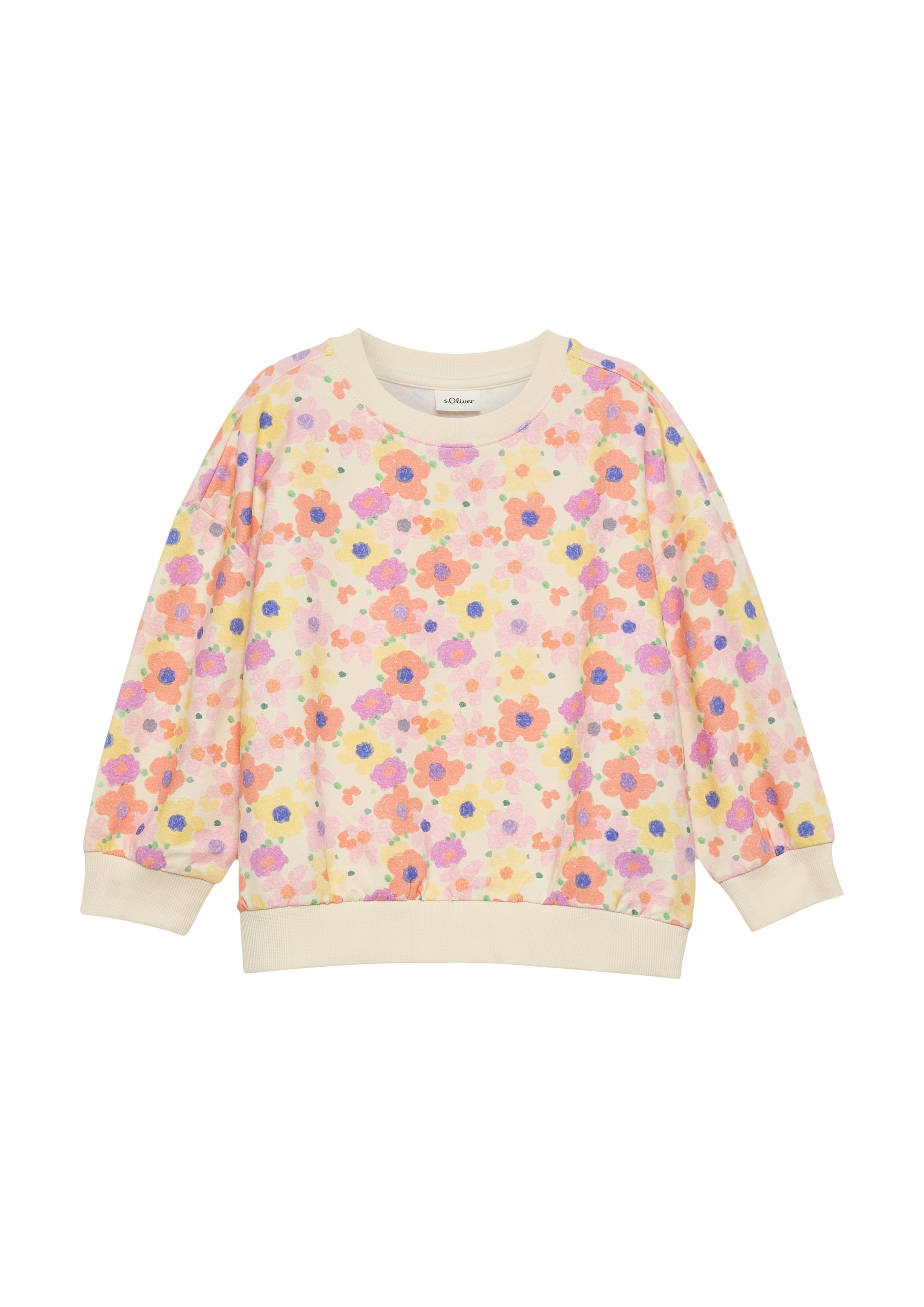 s.Oliver Junior Sweatshirt, mir floralem Allover-Print/für Girls