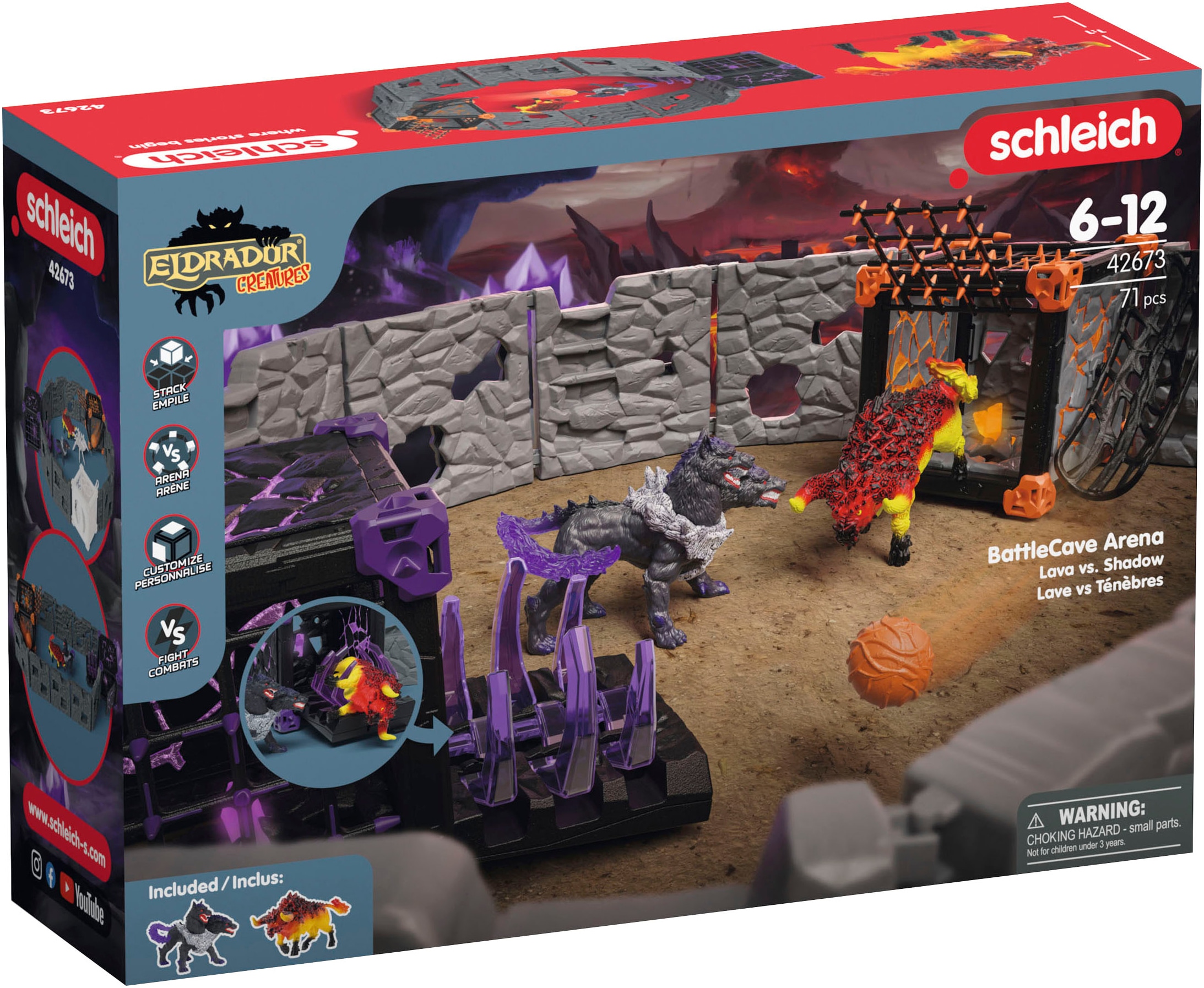 Spielwelt »ELDRADOR® CREATURES, BattleCave Arena: Lava vs. Schatten (42673)«