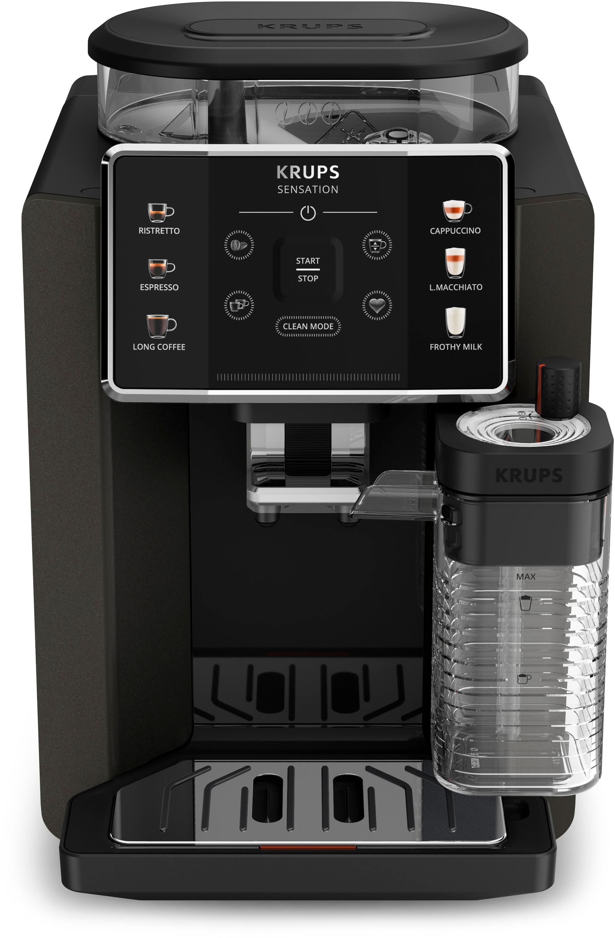 Krups Kaffeevollautomat »EA9128D Sensation Milk«, 6 Kaffee- und Milchspezialitäten, aut. Reinigung, Metall-Brühgruppe