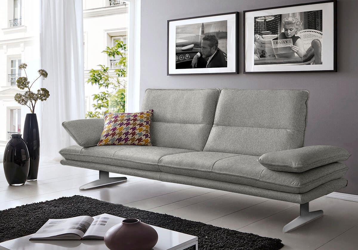 W.SCHILLIG 2,5-Sitzer "broadway Designsofa mit hohem Sitzkomfort" Sitztiefenverstellung, Kopfteil- & Seitenteilverstellung, Breite 236cm