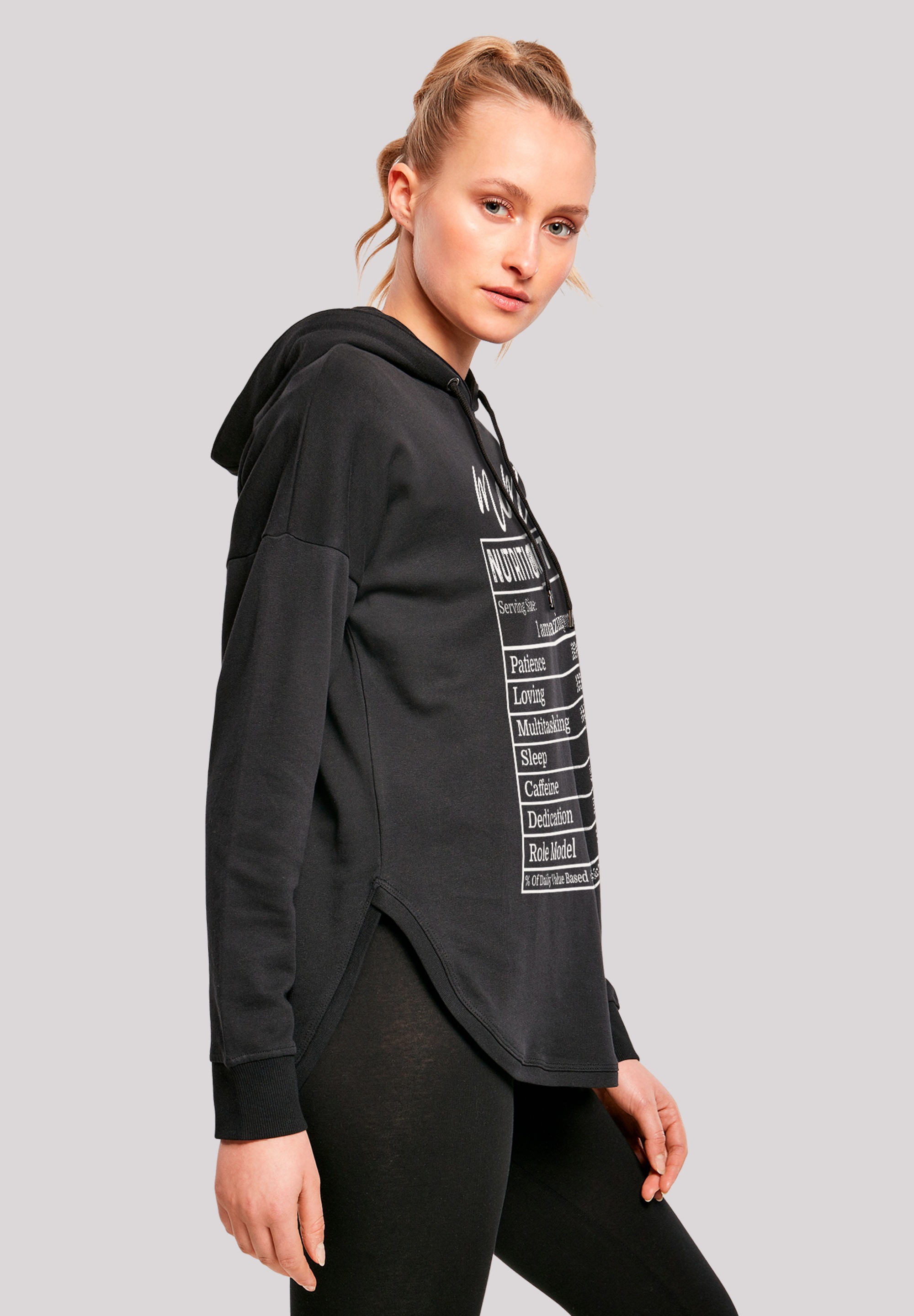 F4NT4STIC Kapuzenpullover »Muttertag Mama Nährwerte Lustig weiss«, Premium Qualität