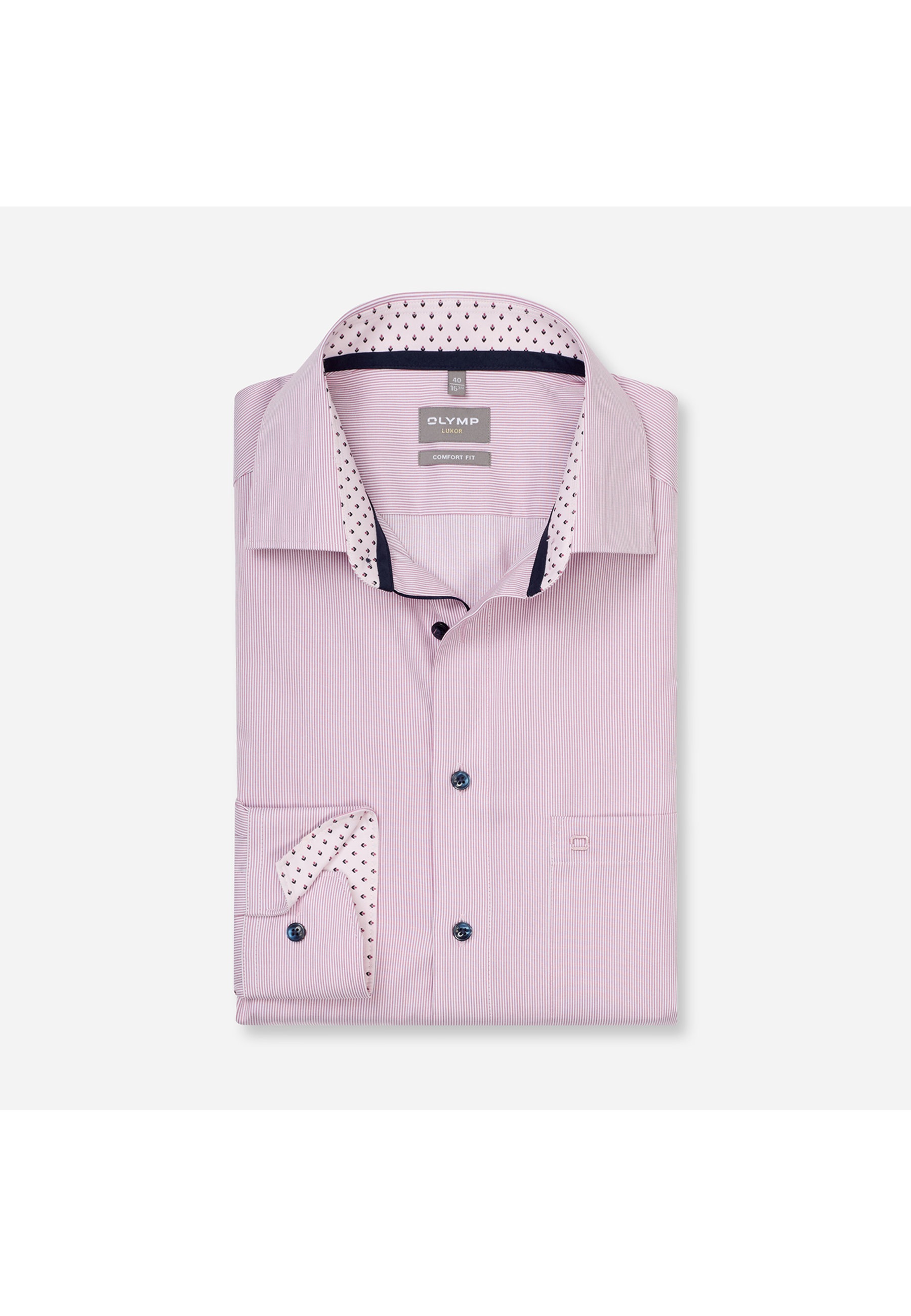 OLYMP Luxor Businesshemd Mauve 45 3