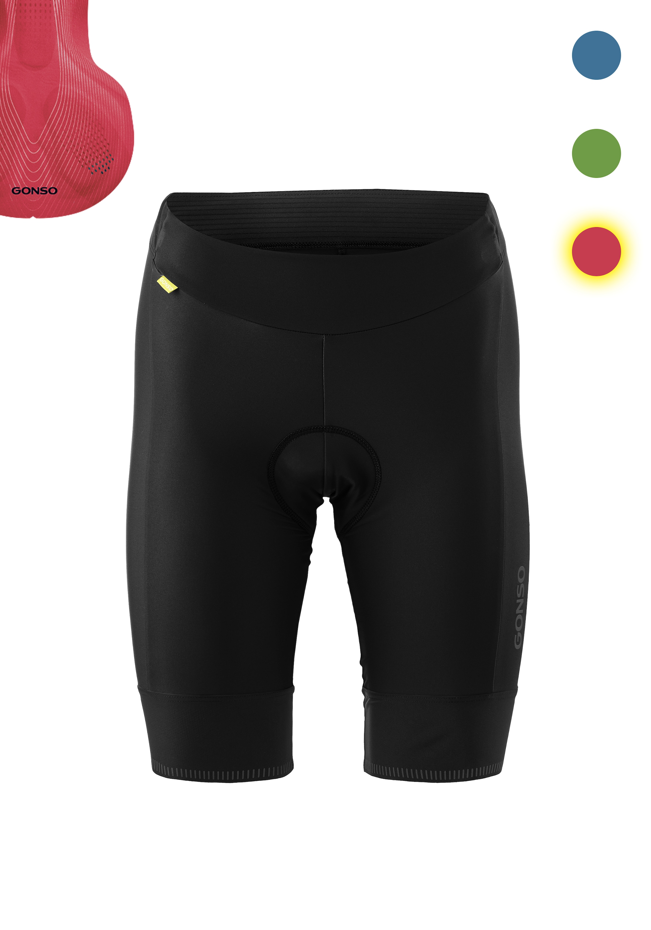 Fahrradhose GONSO "SITIVO W", Damen, Gr. 50, Normalgrößen, rot, 65% Polyamid, 35% Elasthan, Hosen Fahrradhose, Damen Radhose, Radlerhose mit speziellem Sitzpolster, Tight Fit