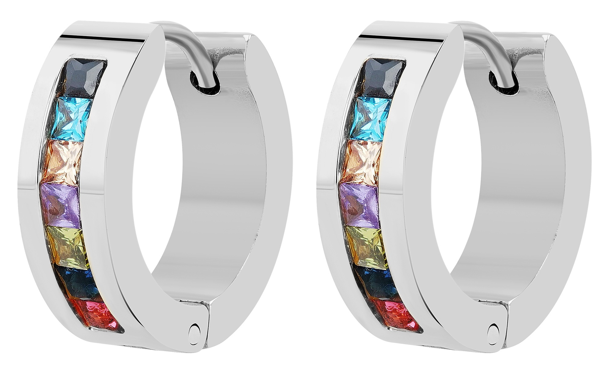 Adelia´s Klappcreolen "Damen Ohrringe – Klappcreole aus Edelstahl mit Stras günstig online kaufen