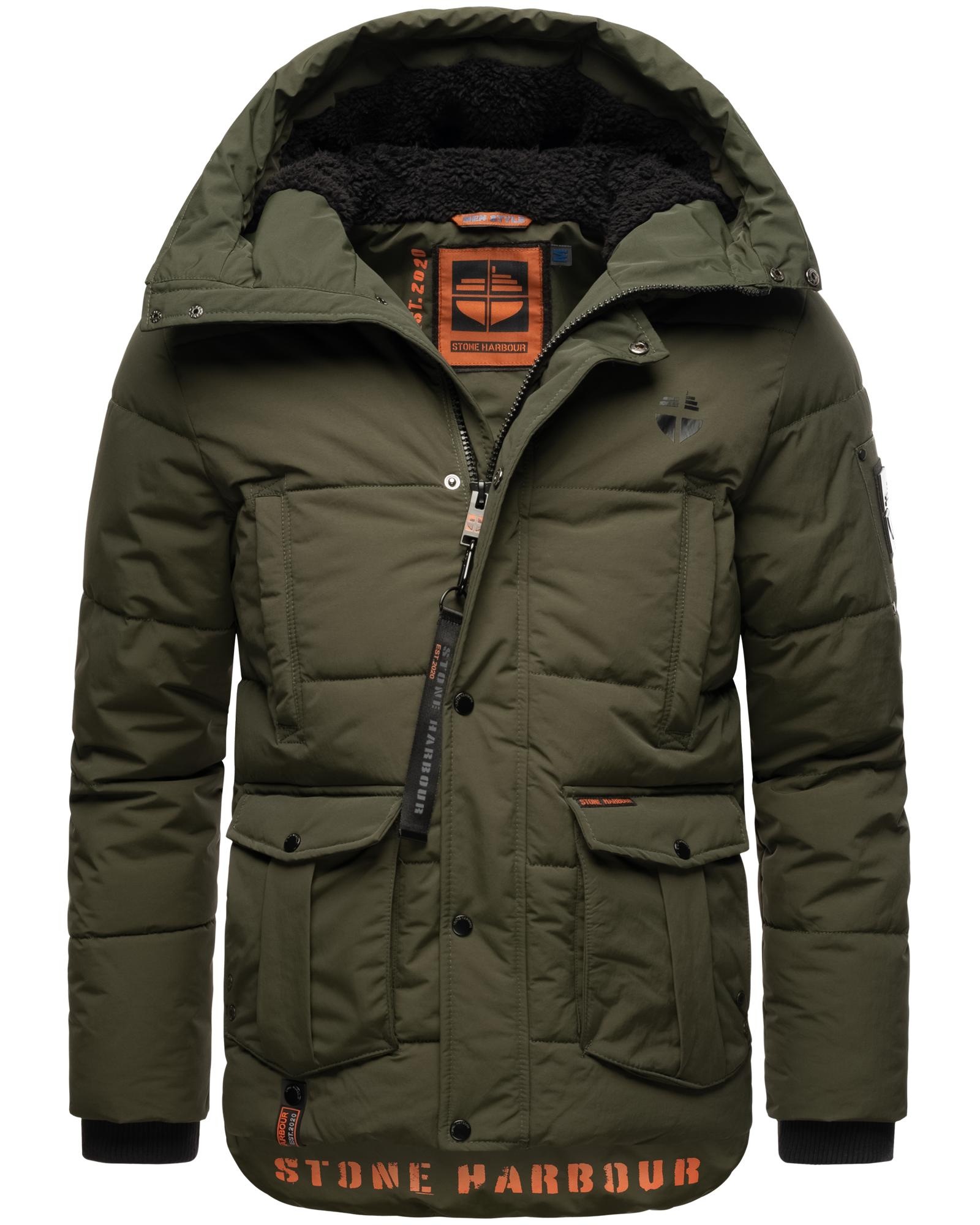 Stone Harbour Outdoorjacke »Admaroo«, mit Kapuze, Stylische Winterjacke mit Teddyfell-Innenfutter