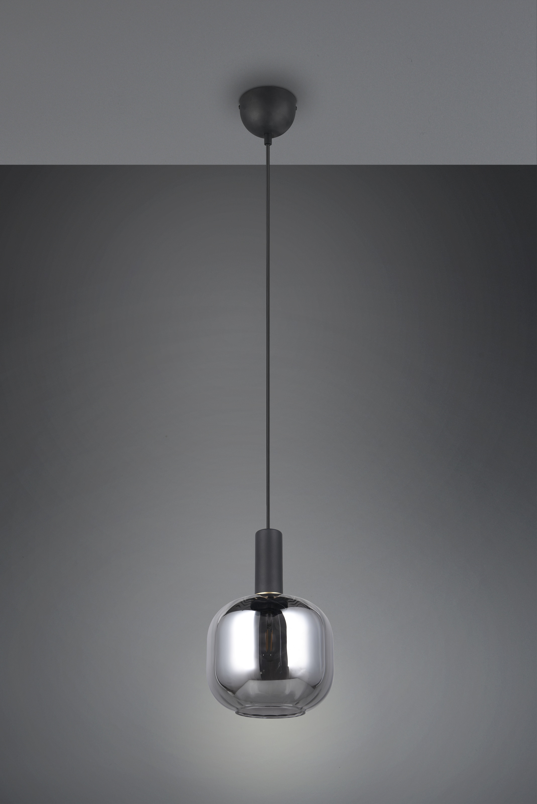 TRIO Leuchten Pendelleuchte »DIVA, E27 Hängelampe 1-flammig mit Glasschirm, exkl 1xE27 max 10W« E27 1 Stk. warmweiß - kaltweiß höhenverstellbar bis max 150cm, Ø 20cm, Hängeleuchte Wohnzimmer Küche