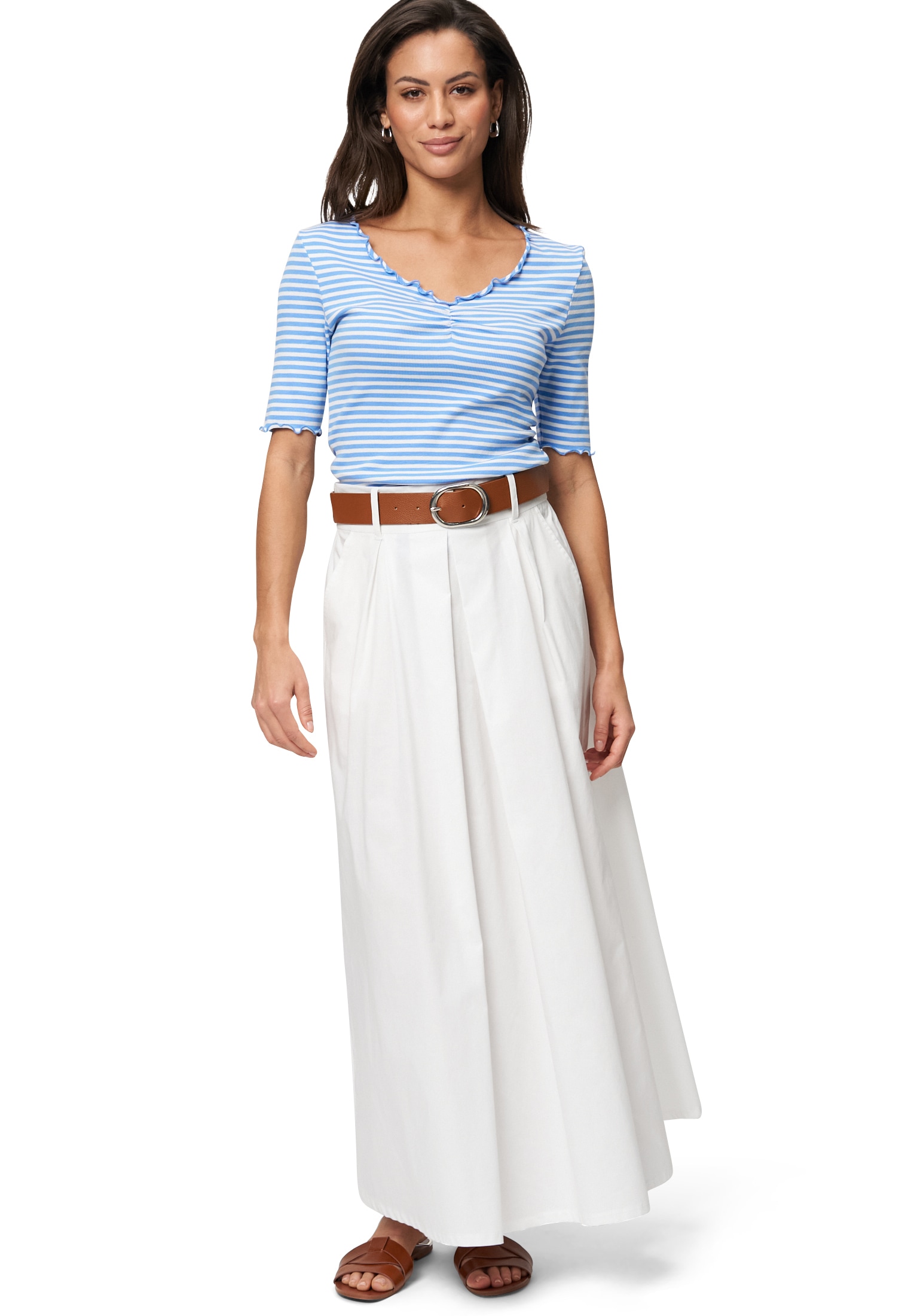 Zero 3/4-Arm-Shirt »zero Streifenshirt mit Ringelsaum«, (1 tlg.), weiteres Detail