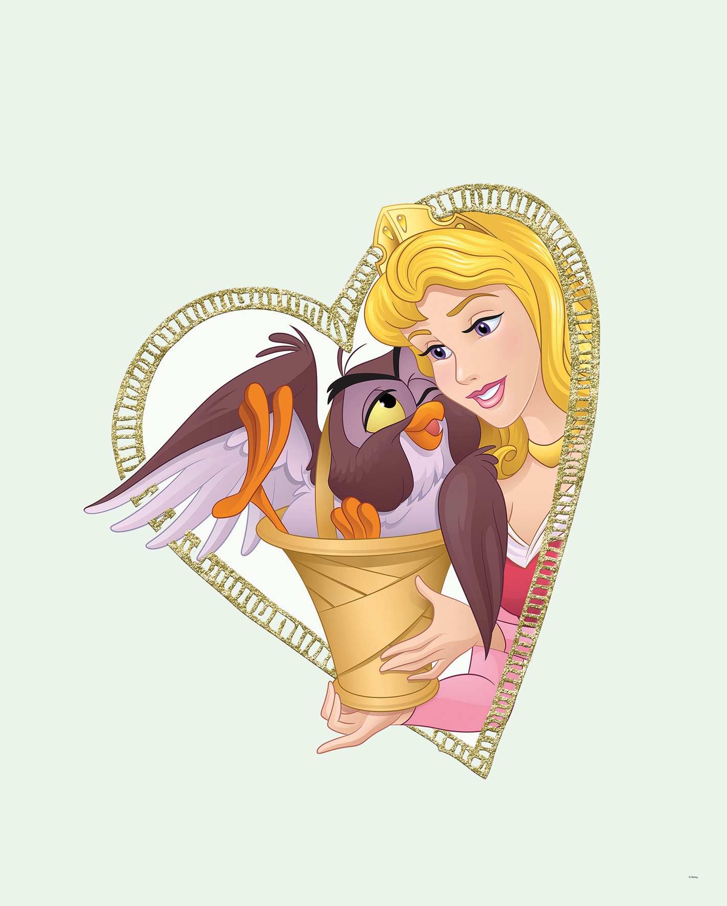 Komar Bild »Aurora & Owl«, Disney, (1 St.), Wandbild zur Dekoration im Kinderzimmer - ohne Rahmen
