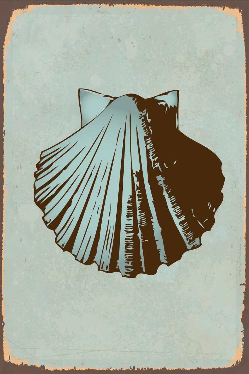queence Metallbild »Seashell«, Leuchtturm, (1 St.), Stahlschilder