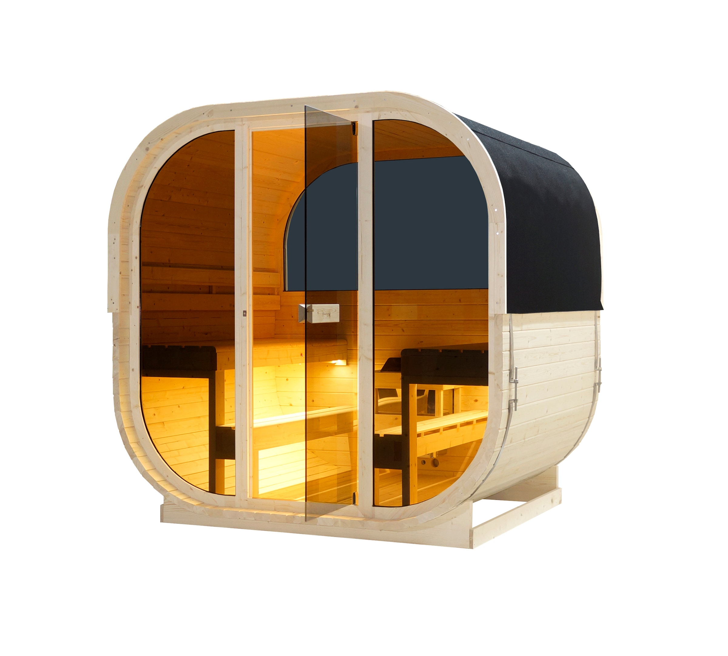 Sanotechnik Sauna »»HANKO« Außensauna« geeignet für 6 Personen, Fichtenholz