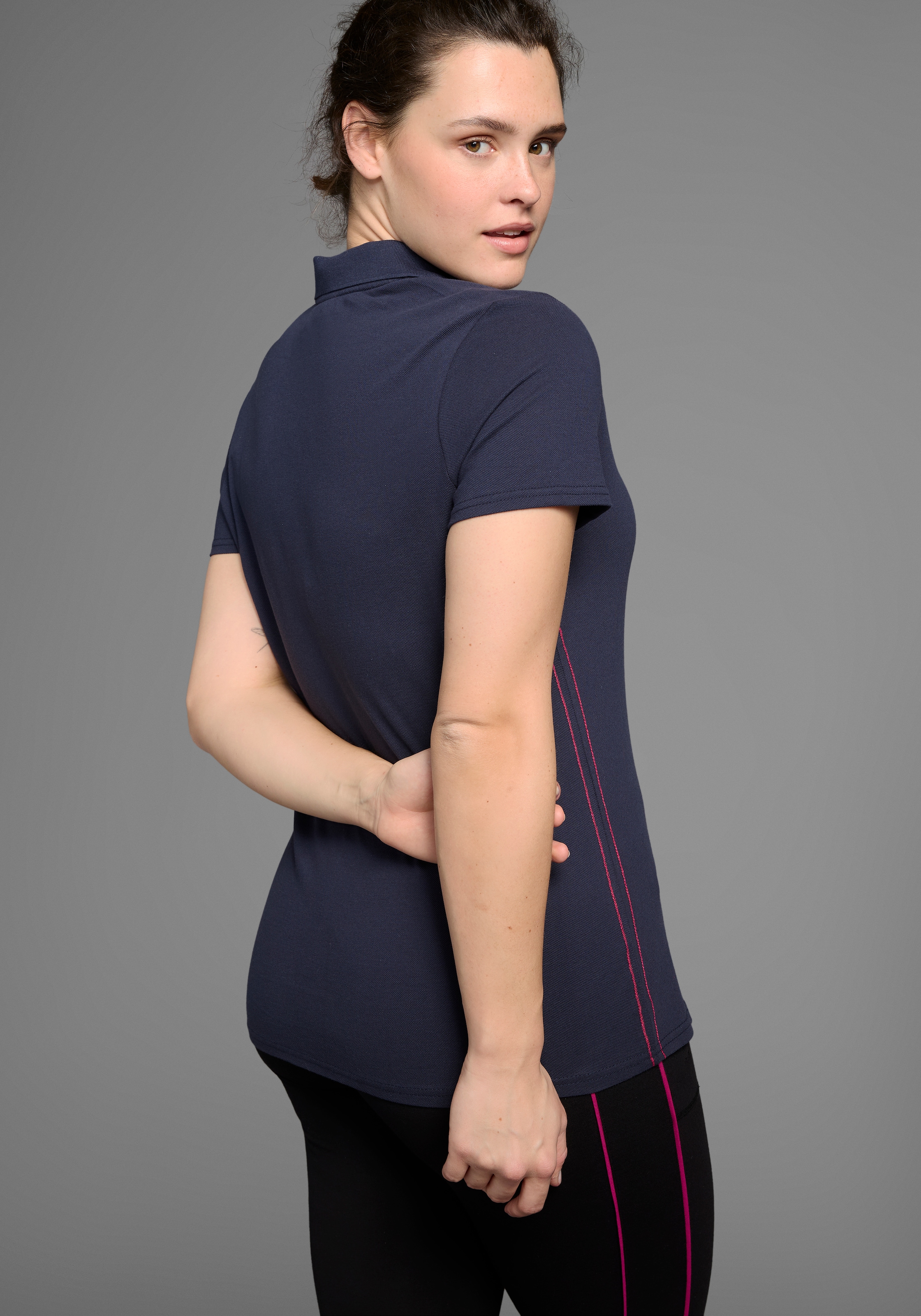 KangaROOS Poloshirt, Kurzarm, unifarben, Polokragen, aus Baumwolle