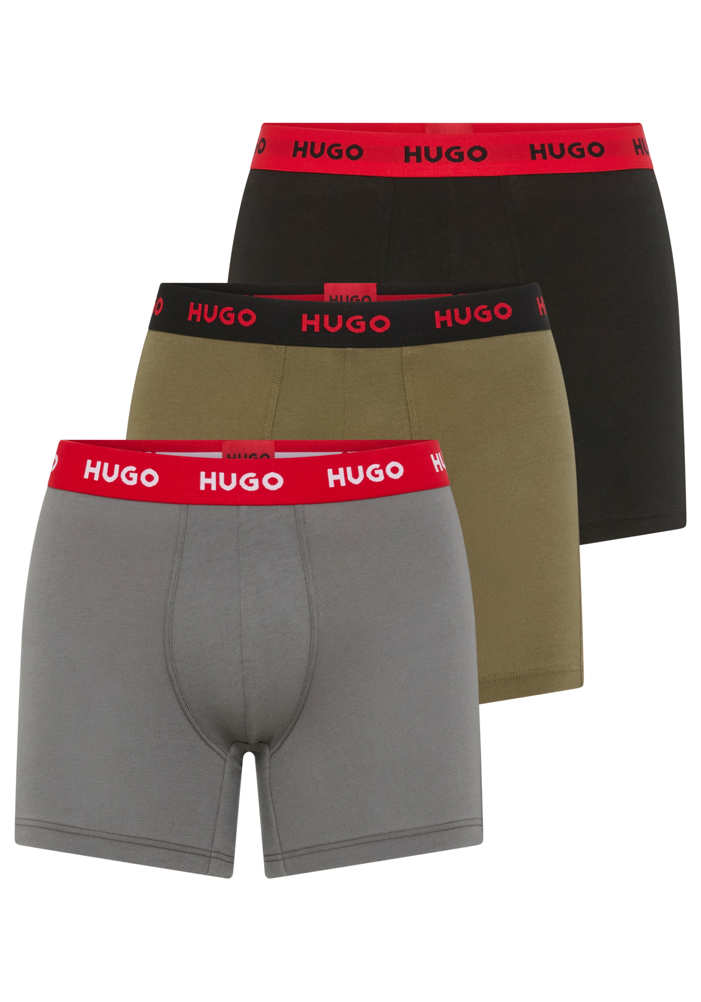 HUGO Underwear Boxer "BOXERBR TRIPLE" Packung, 3er, 3 Stk. tlg., mit elasti günstig online kaufen