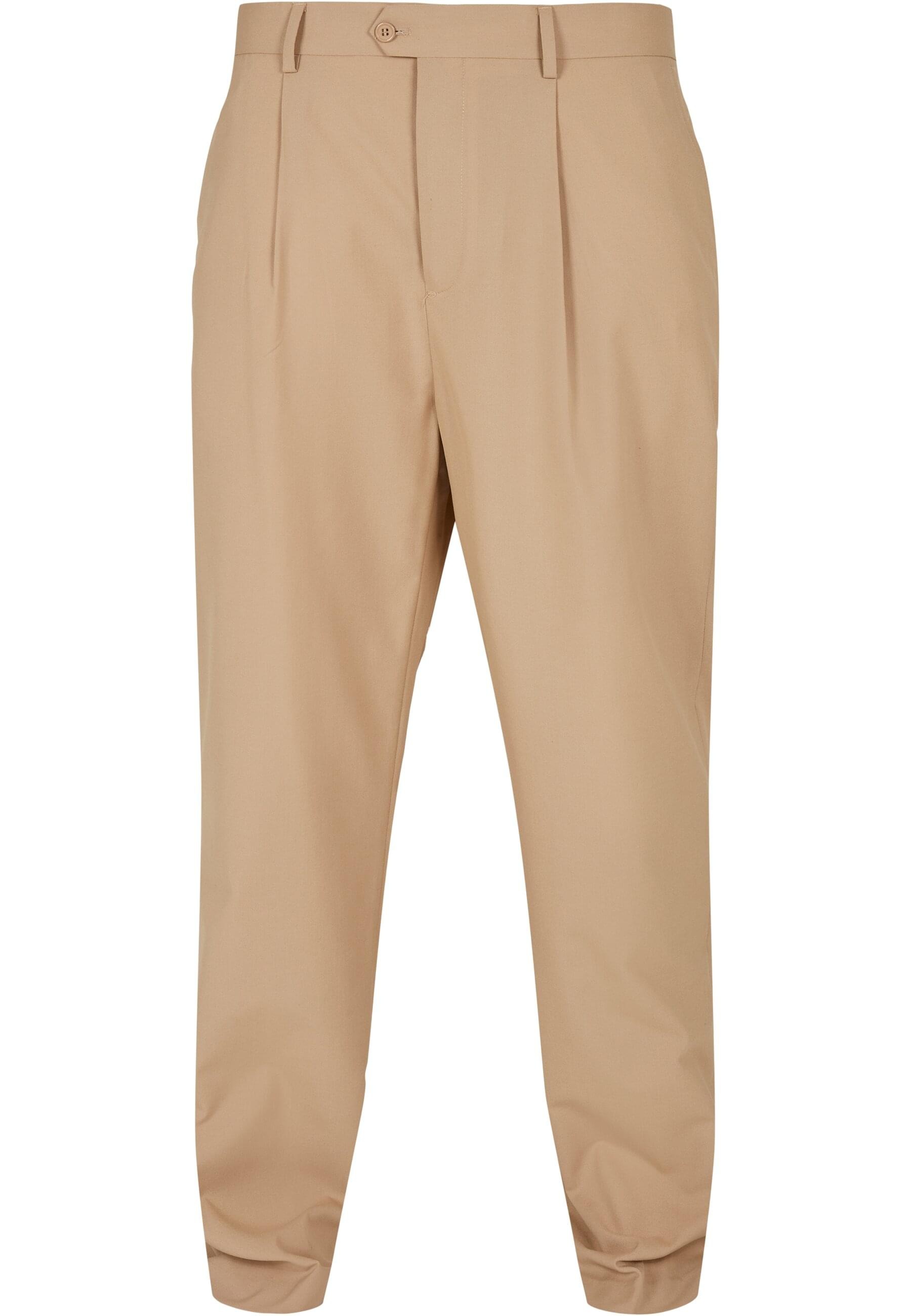 URBAN CLASSICS Stoffhose "Urban Classics Herren Straight Pleat-Front Trousers", (1 tlg.)