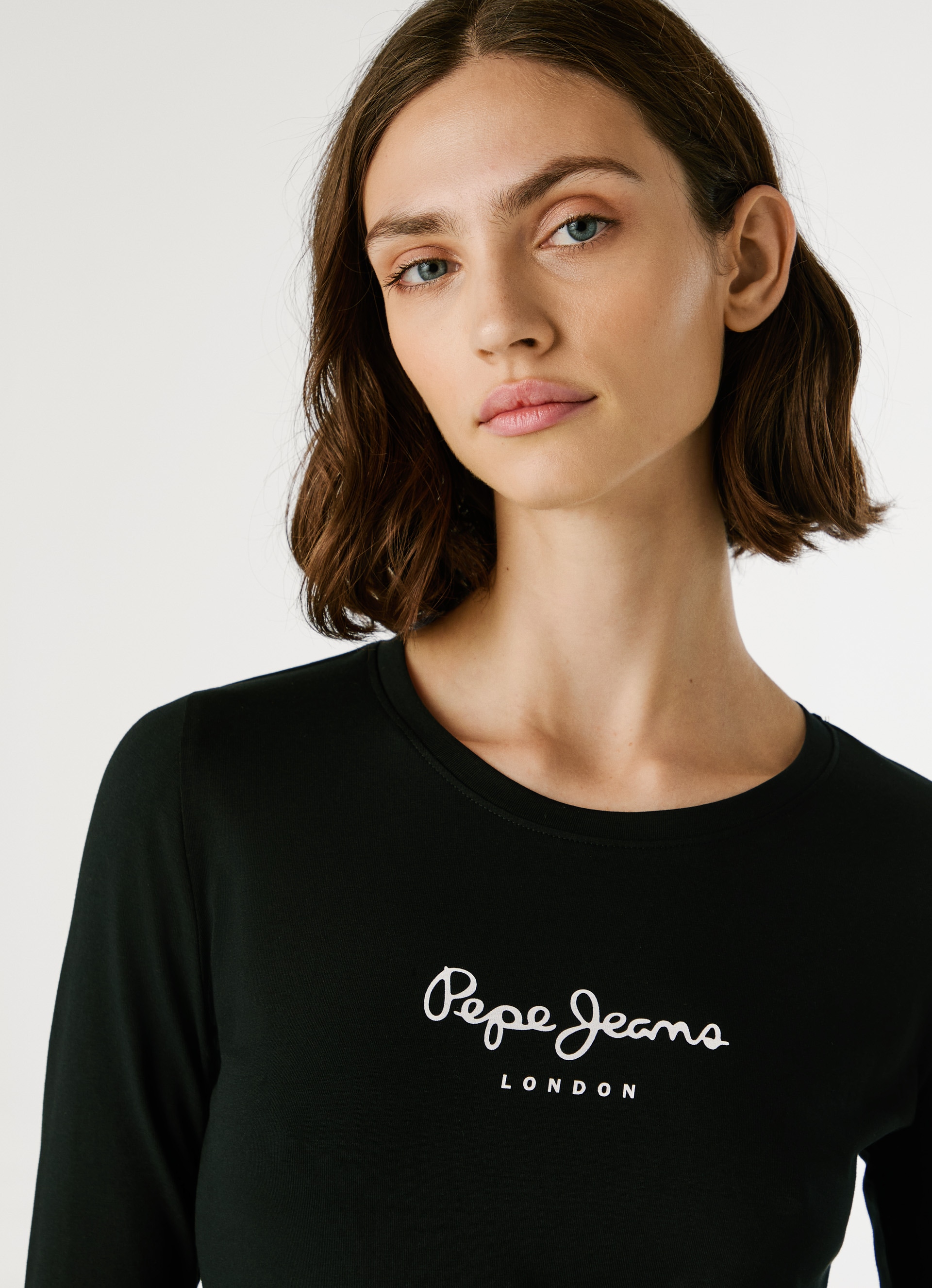 Pepe Jeans Langarmshirt »NEW VIRGINA L/S« mit Logo-Print