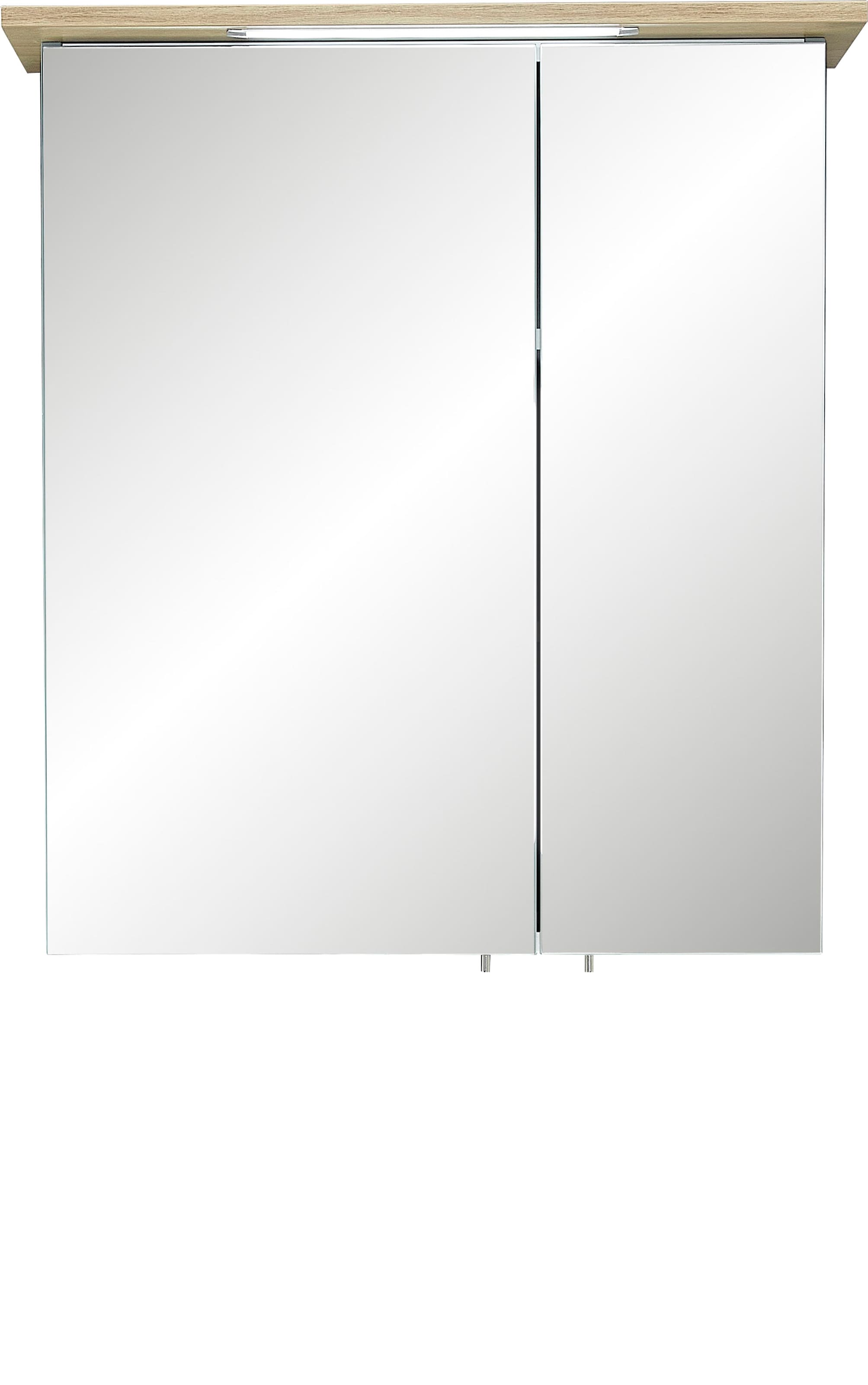 Saphir Spiegelschrank »Quickset 963 Badschrank, 2 Spiegeltüren, 2 Einlegeböden, 60 cm breit«, inkl. LED-Beleuchtung, Türdämpfer, Schalter-/Steckdosenkombination