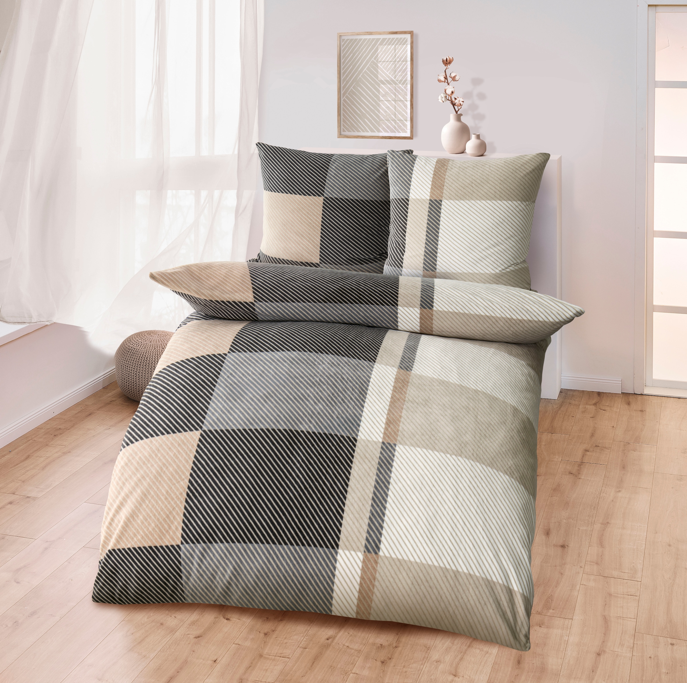 KiNZLER Bettwäsche "Mikrofaser Fleece" 2 tlg. tlg. besonders weich, verschi günstig online kaufen