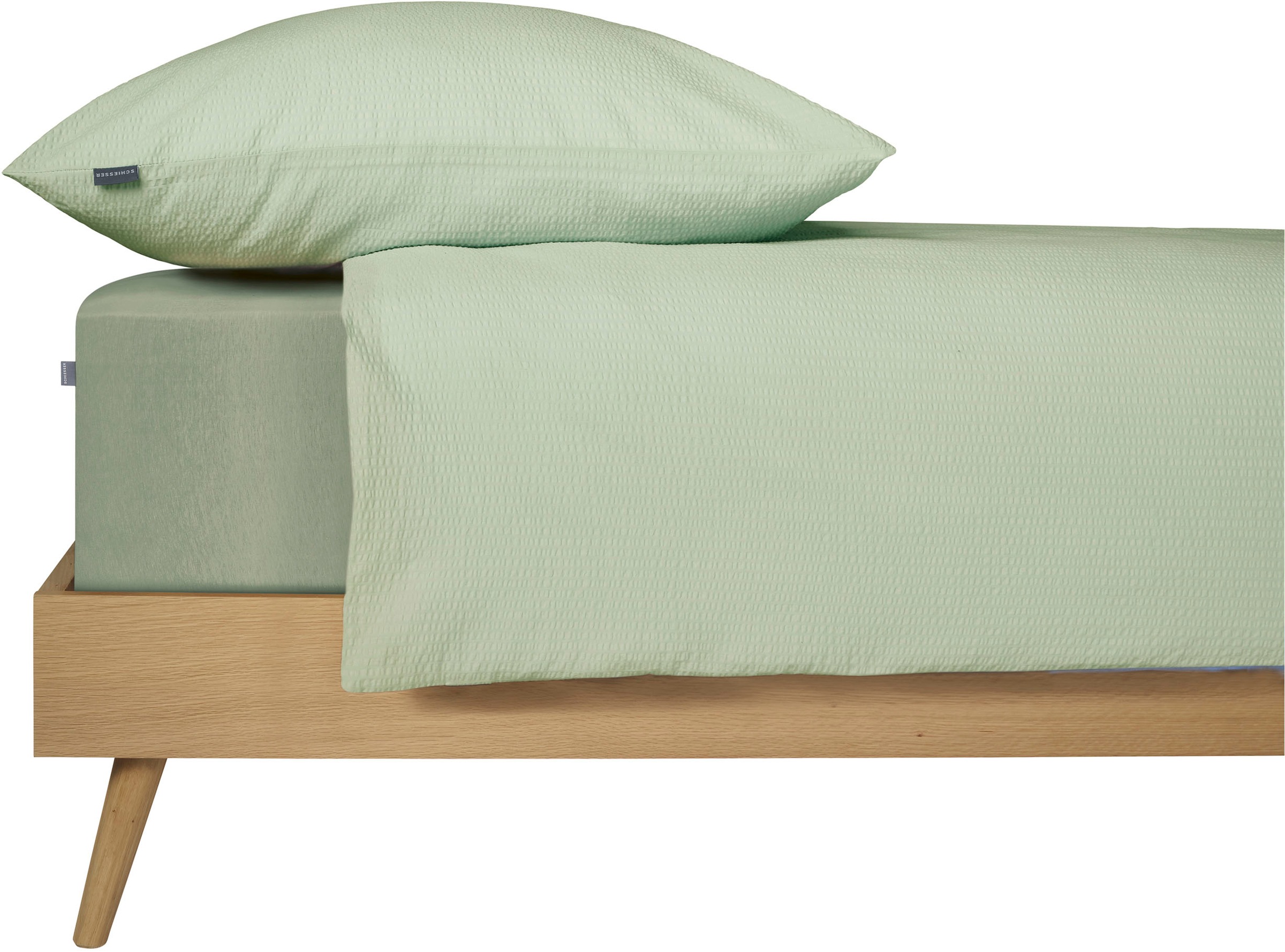 Schiesser Bettwäsche "Laura aus Baumwoll-Seersucker in zarten Farbtönen" 2 günstig online kaufen