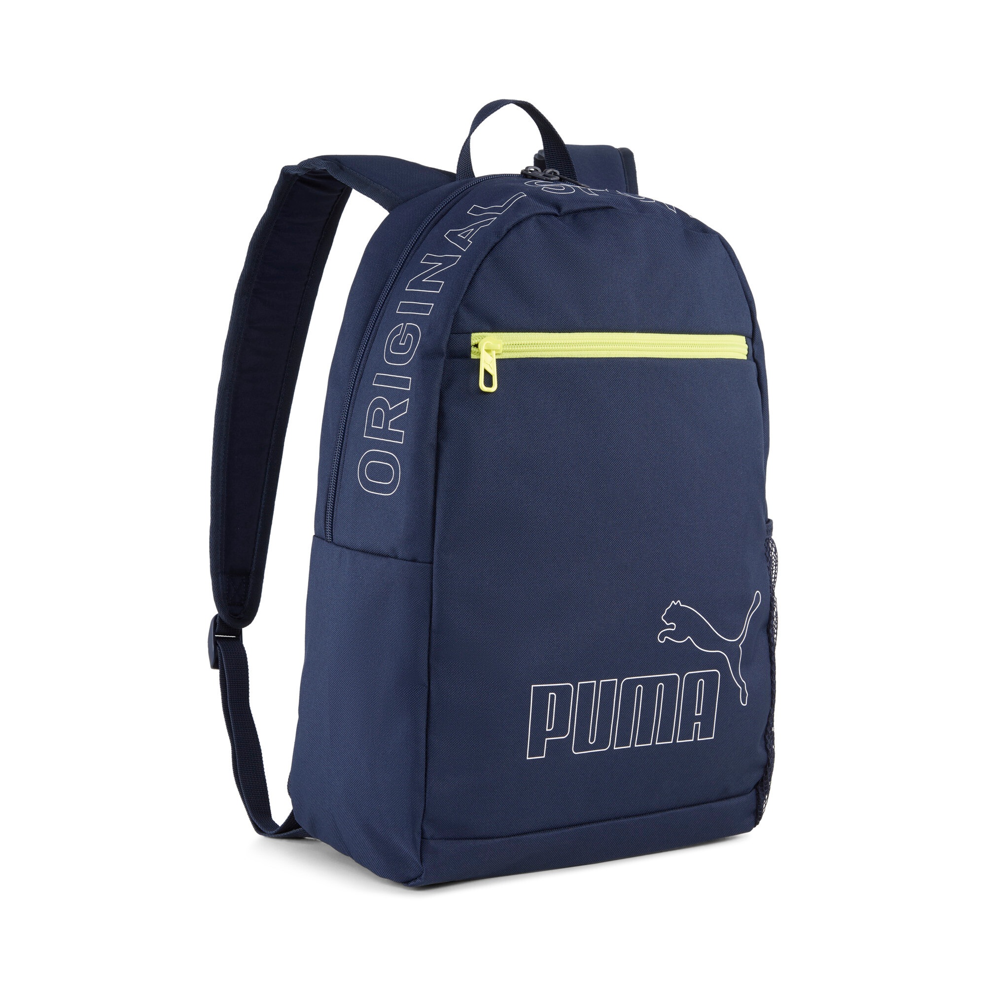 Rucksack PUMA "PHASE BACKPACK II", blau (puma navy), Rucksäcke, Damen, Netz, Polyester, unifarben, Rucksack, mehrere Taschen, weich gefüttertes Fach, gepolsterte Schulterriemen
