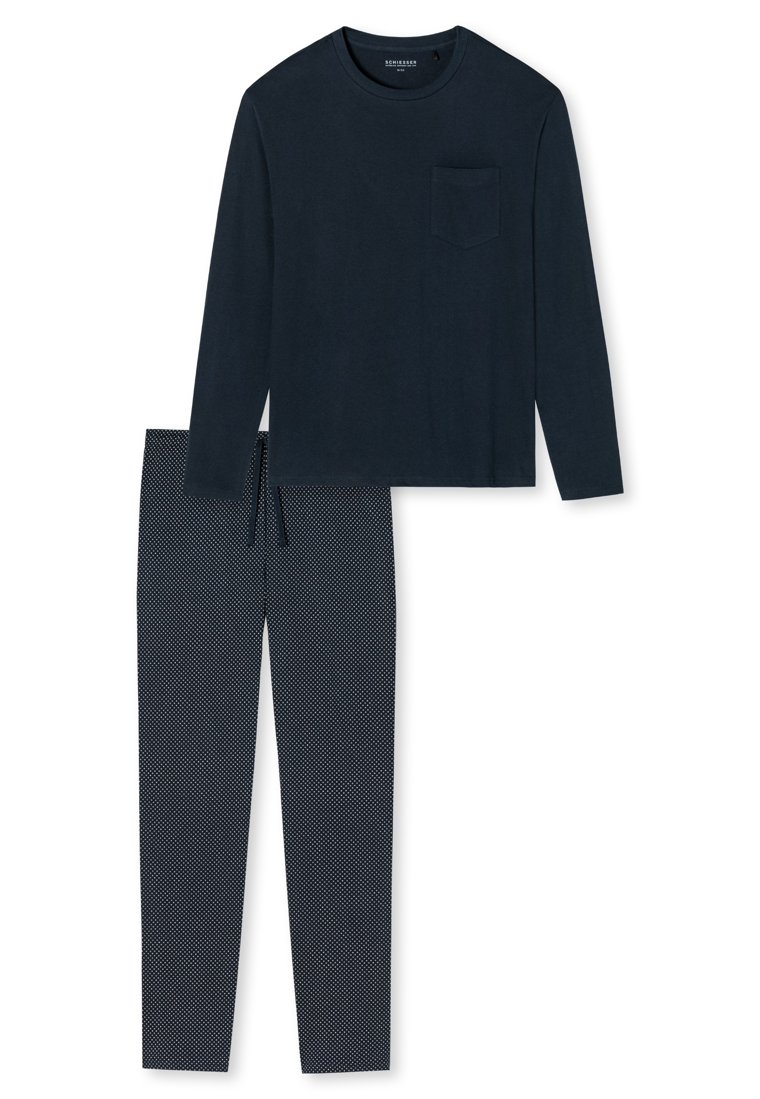 Schiesser Pyjama ""Ebony"", (2 tlg.), mit rundem Halsausschnitt günstig online kaufen