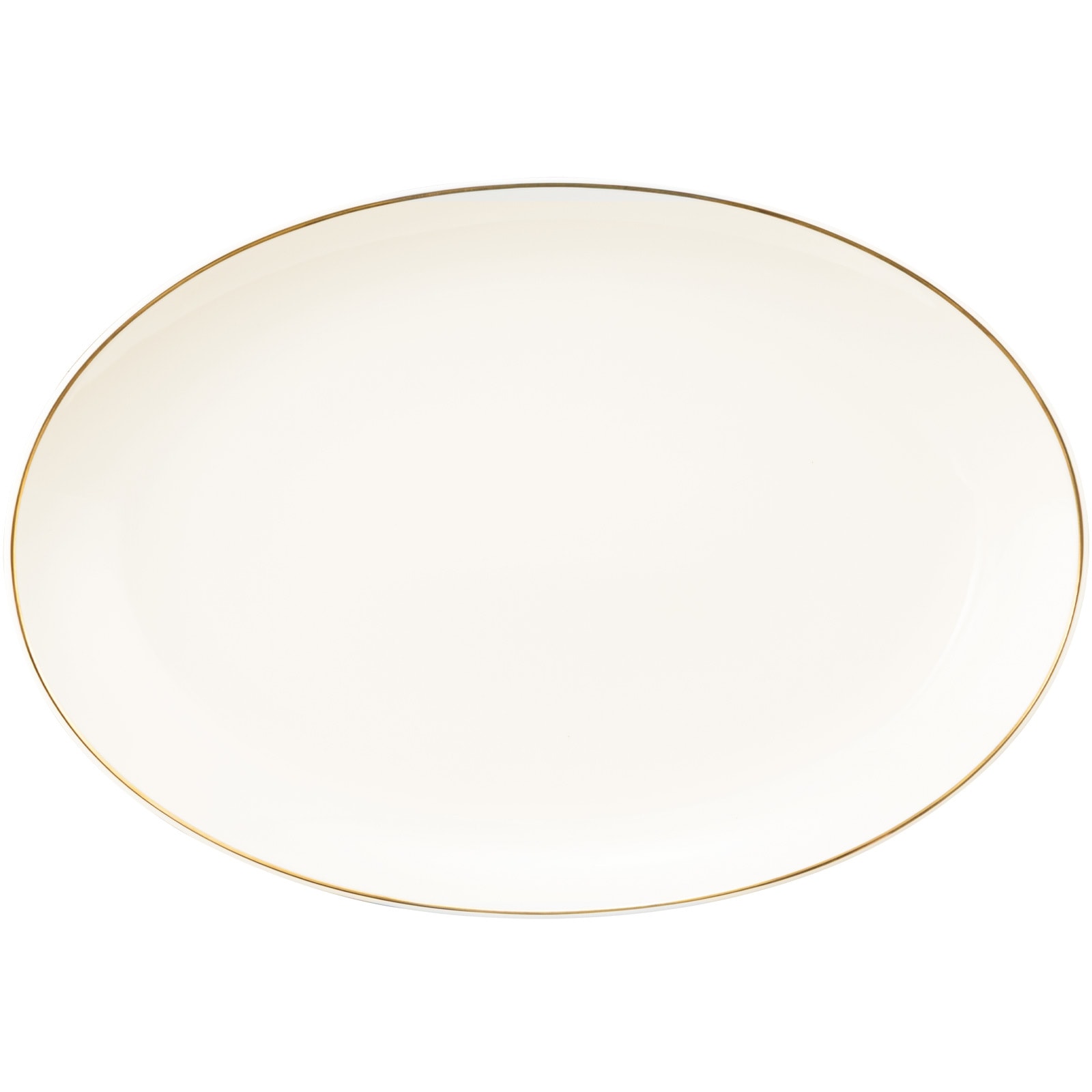 Seltmann Weiden Servierplatte "Servierplatte Savona Goldlinie 35,1 x 24,2 cm creme" Spülmaschinenfest, Mikrowellensicher, Ofenfest