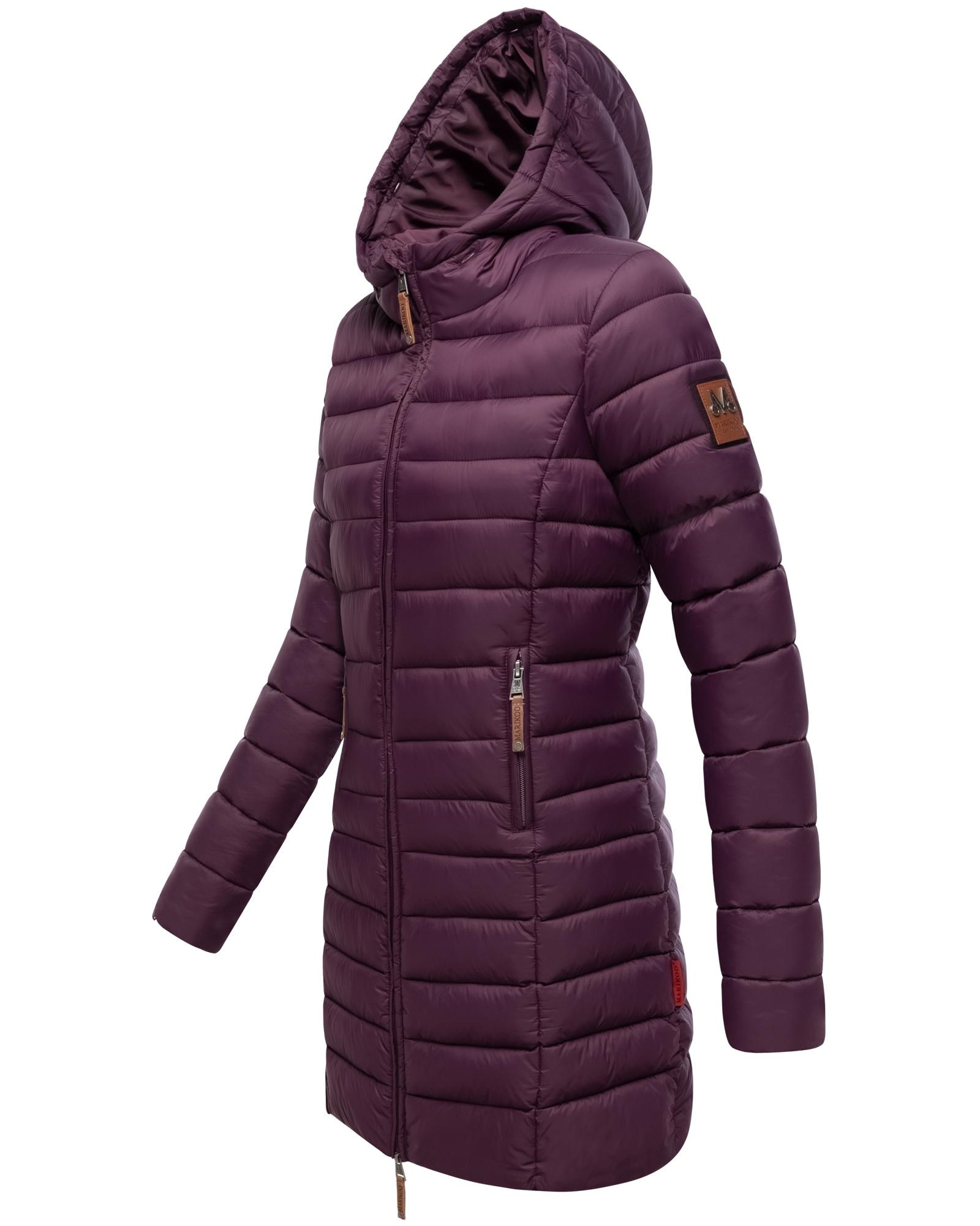 Marikoo Steppmantel »Rose-Stepp« zeitloser Winterparka mit großer Kunstfellkapuze