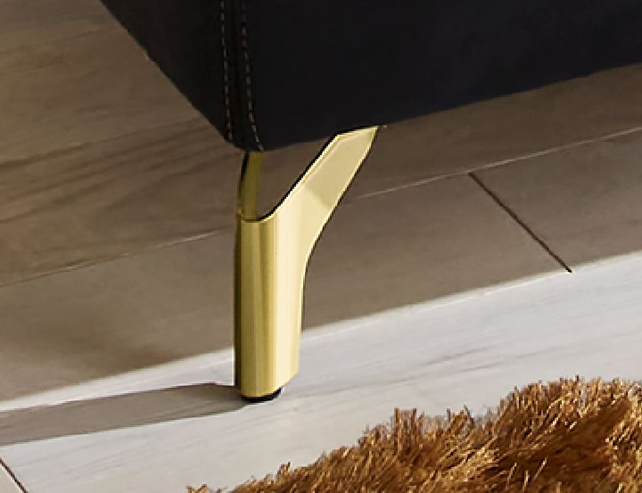 Jockenhöfer Gruppe Boxspringbett »Sancara, inklusive 7-Zonen-TTFK-Matratzen und 9 cm Kaltschaumtopper«, goldfarbige Designelemente, verschiedene Härtegrade wählbar