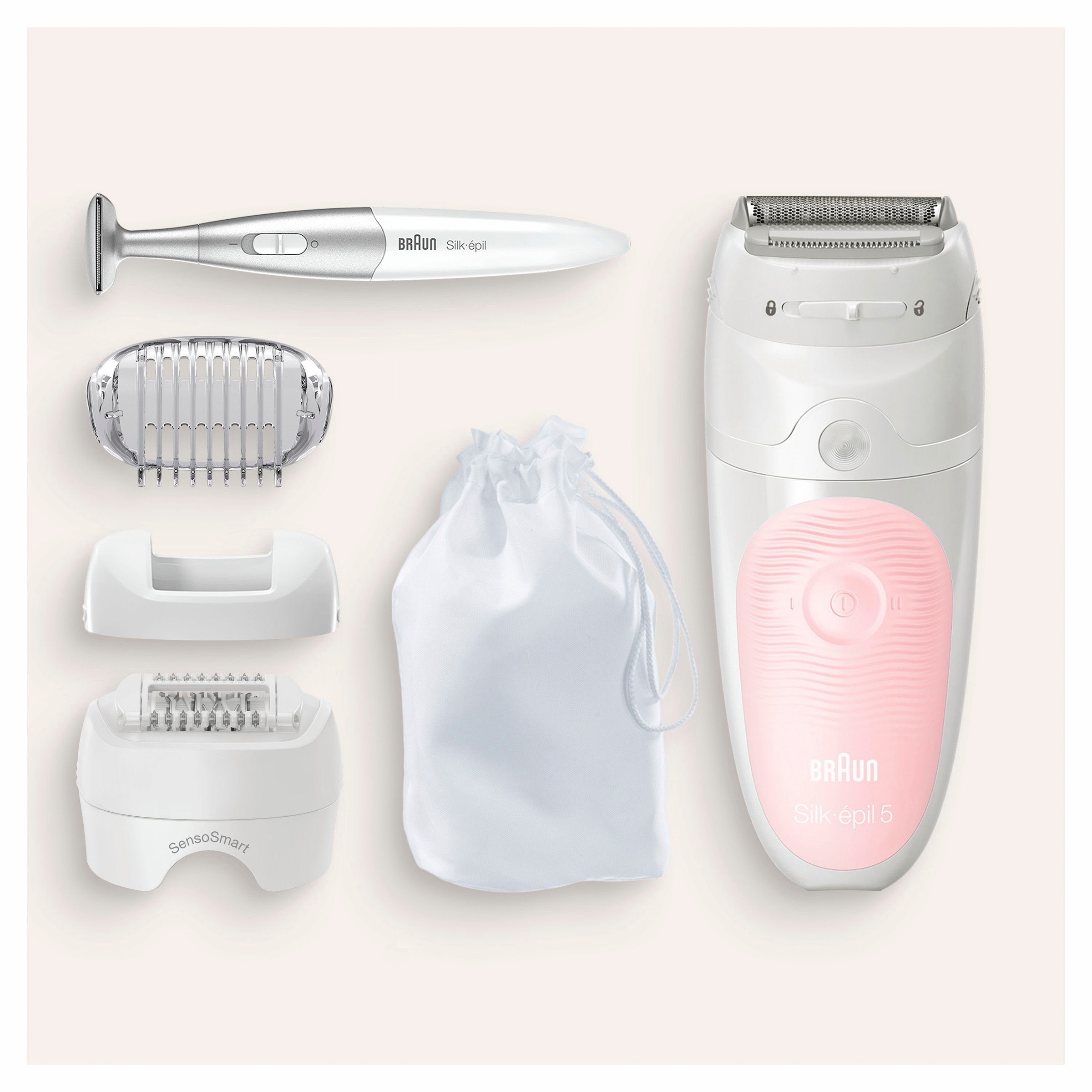 Braun Epilierer »Silk-épil 5 5-820«, Wet&Dry, Hochfrequenz-Massageaufsatz