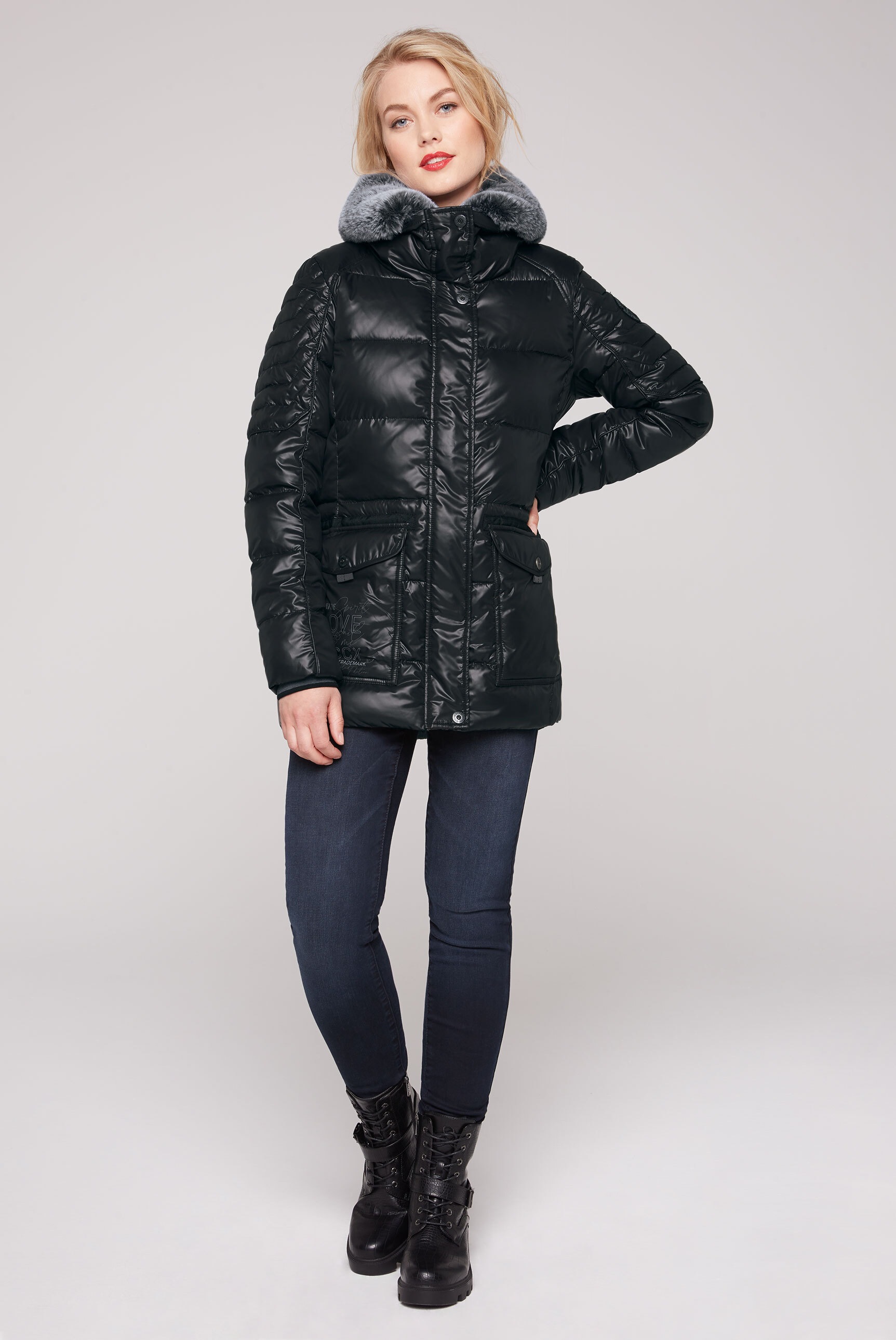 SOCCX Winterjacke, ohne Kapuze, mit Windbreaker-Bündchen