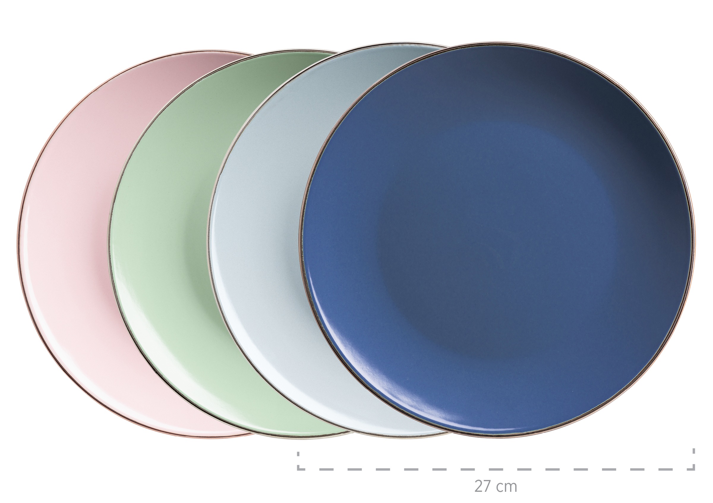 MÄSER Kombiservice »METALLIC RIM, Geschirr-Set, Steinzeug«