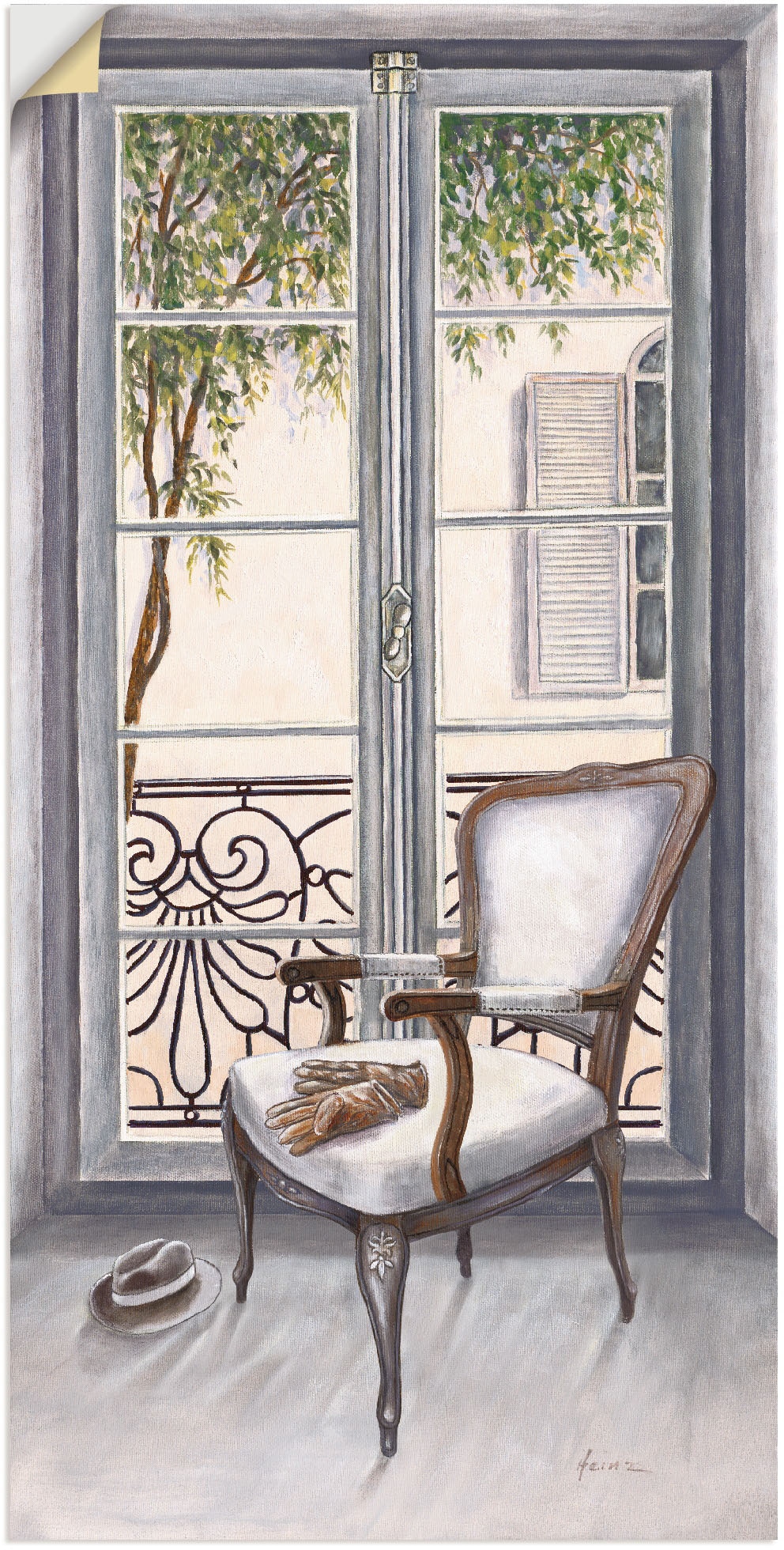 Artland Wandbild »Sessel vor einem Fenster«, Innenarchitektur, (1 St.), als  Alubild, Leinwandbild, Wandaufkleber oder Poster in versch. Größen  bestellen | BAUR