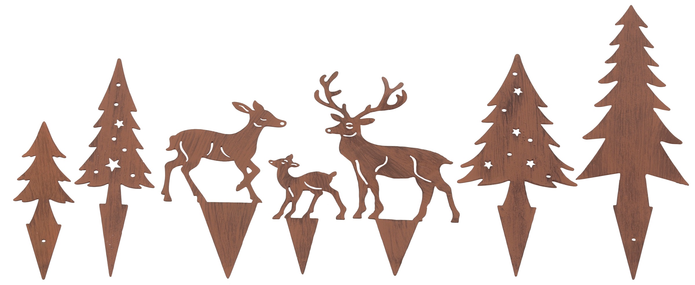 Gartenstecker, Waldszene, (Set, 7-tlg.)