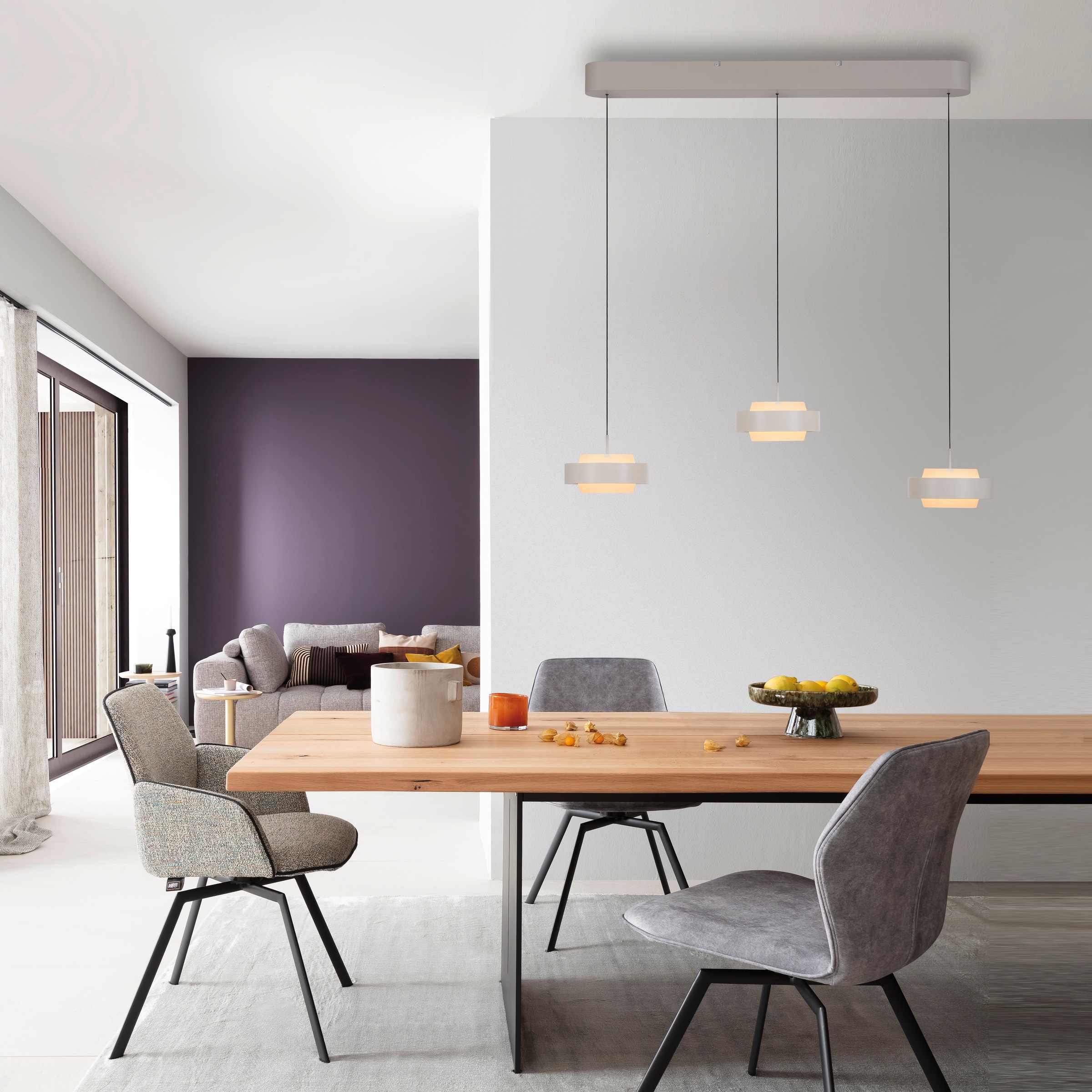 SCHÖNER WOHNEN-Kollektion LED Pendelleuchte »ELMO« LED-Board 1 Stk. Warmweiß SCHÖNER WOHNEN Kollektion, Comfort Lift, Dimmfähig per Tronicdimmer