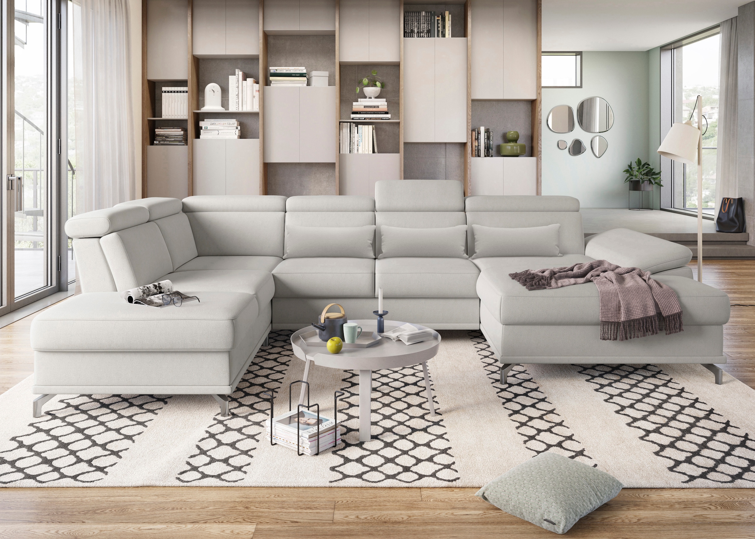 sit&more Wohnlandschaft "Cabrio U-Form, B: 359 cm, mit Sitztiefen-, Arm- & günstig online kaufen