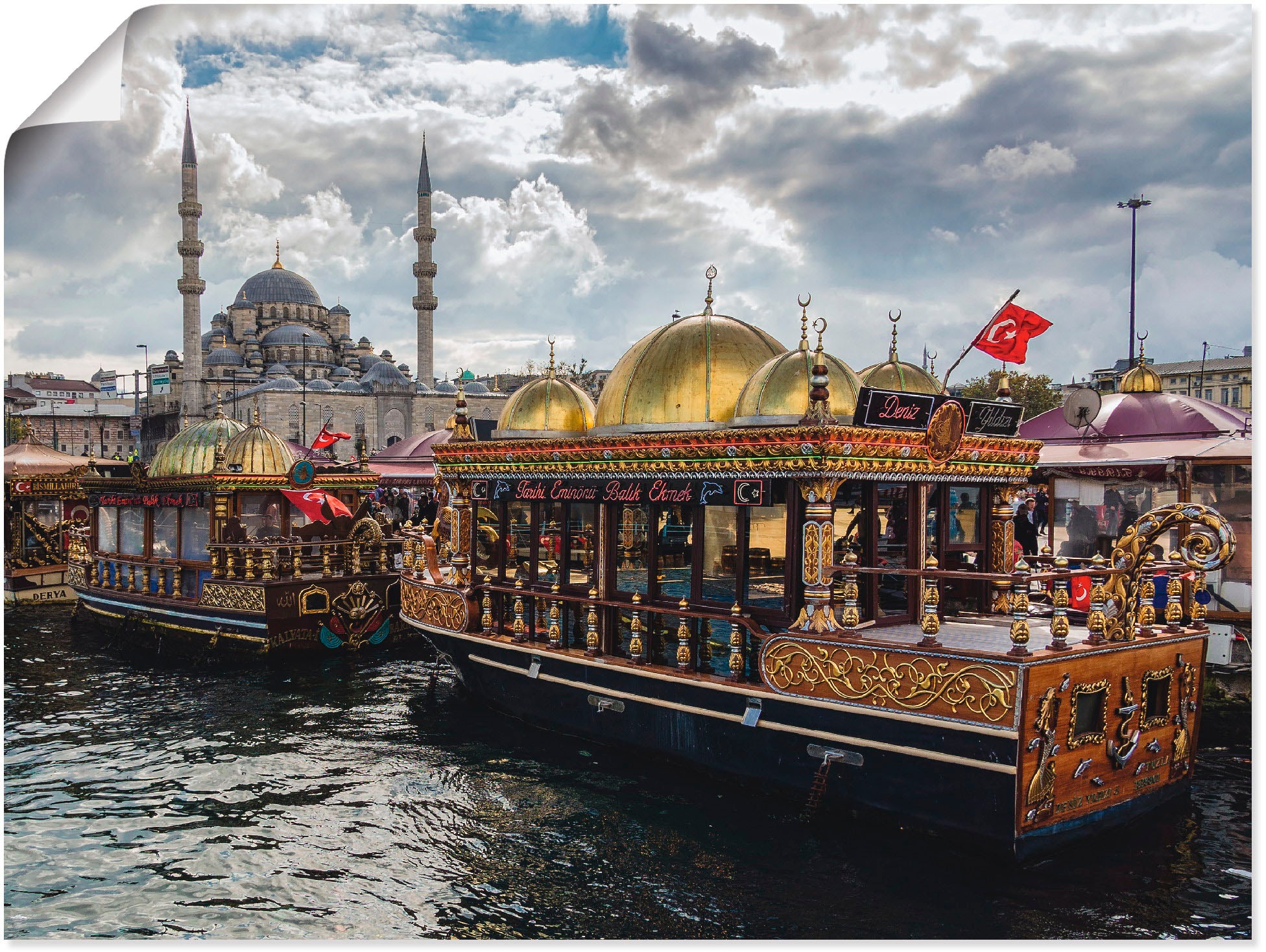 Artland Poster "Blick auf Istanbul", Gebäude, (1 St.), als Leinwandbild, Wa günstig online kaufen