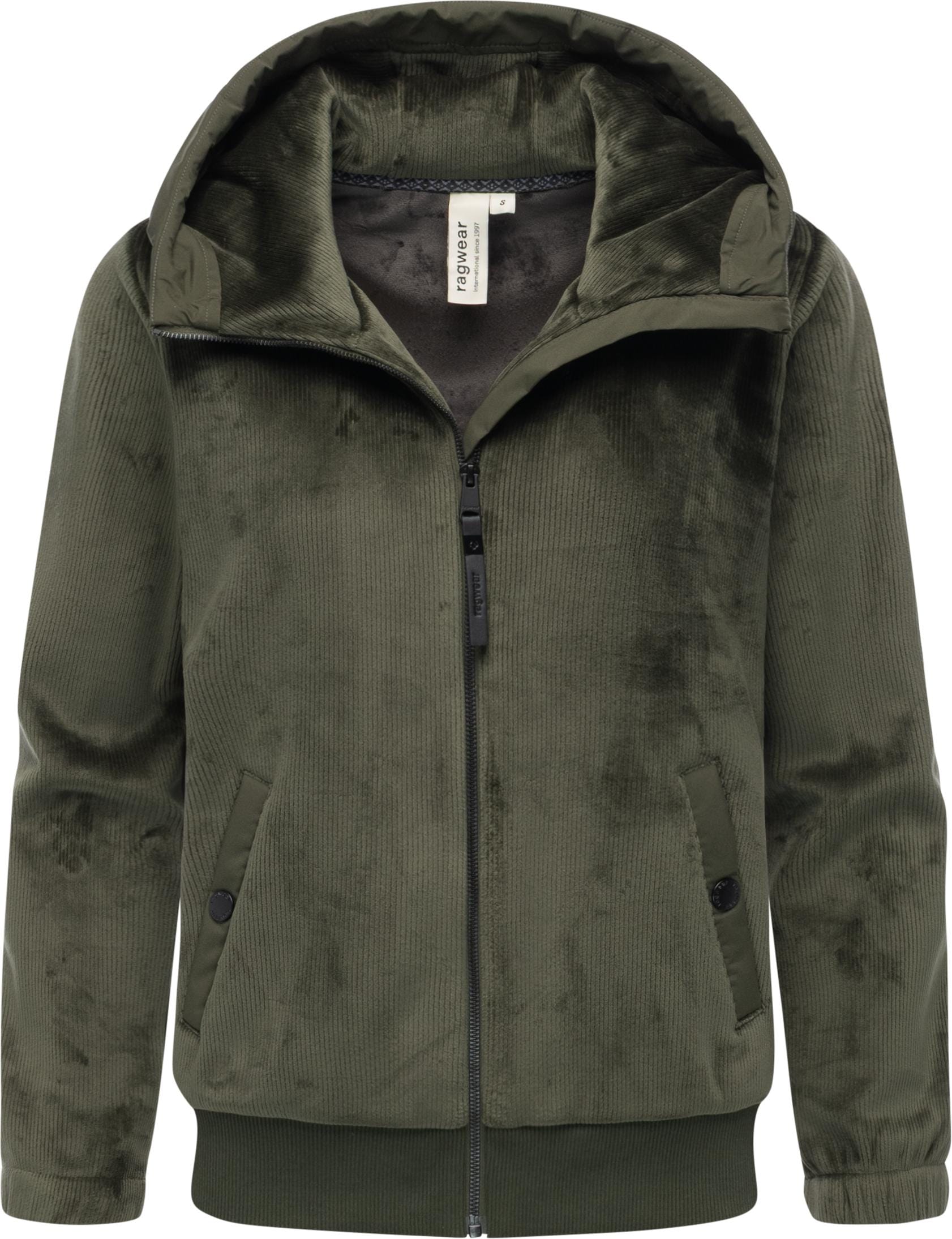 Ragwear Fleecejacke »Cousy Short Bonded« mit Kapuze Übergangsjacke mit kuscheligem Teddyfell-Innenfutter