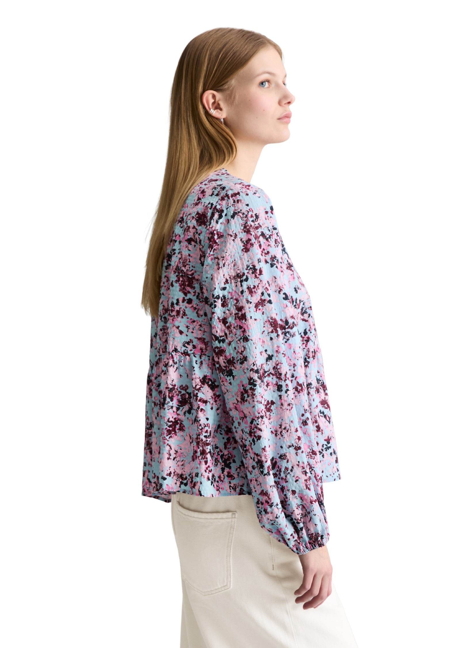 Marc OPolo DENIM Langarmbluse "aus bedrucktem Viskose-Mix" günstig online kaufen