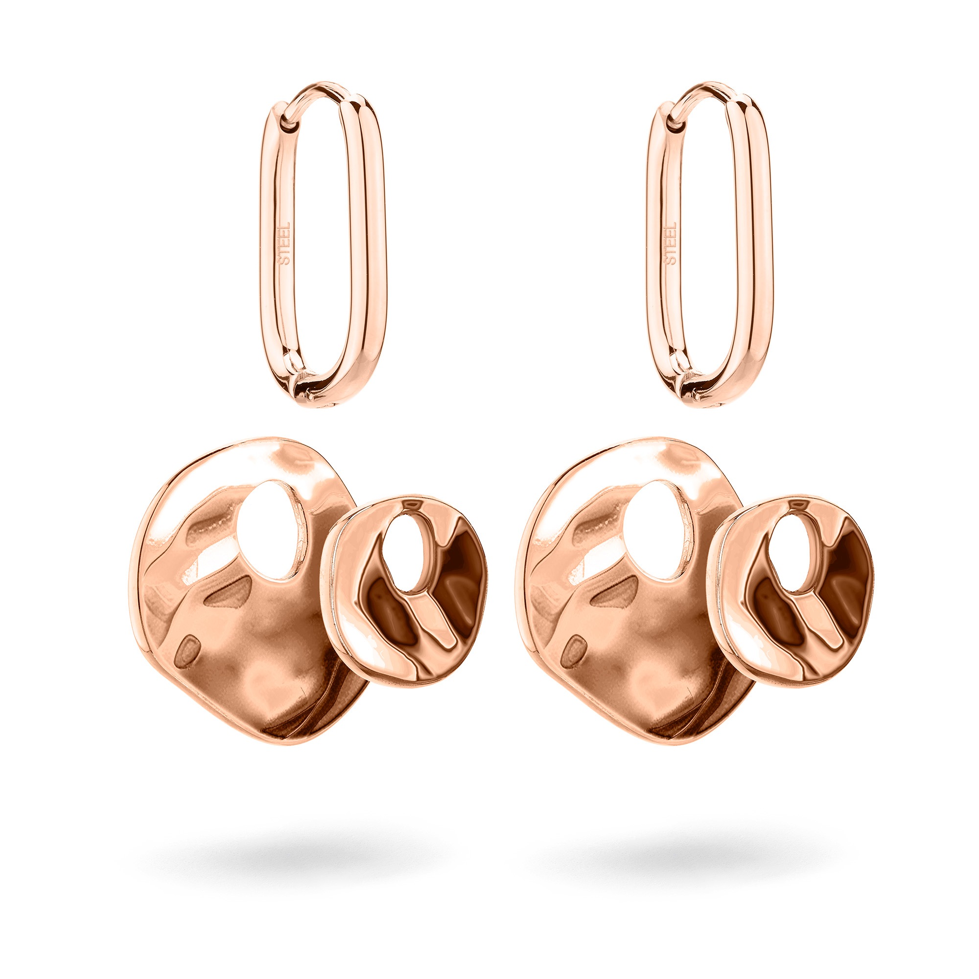 Liebeskind Berlin Paar Creolen »Schmuck Geschenk Ohrringe mit 2 abnehmbaren Einhängern Organics«