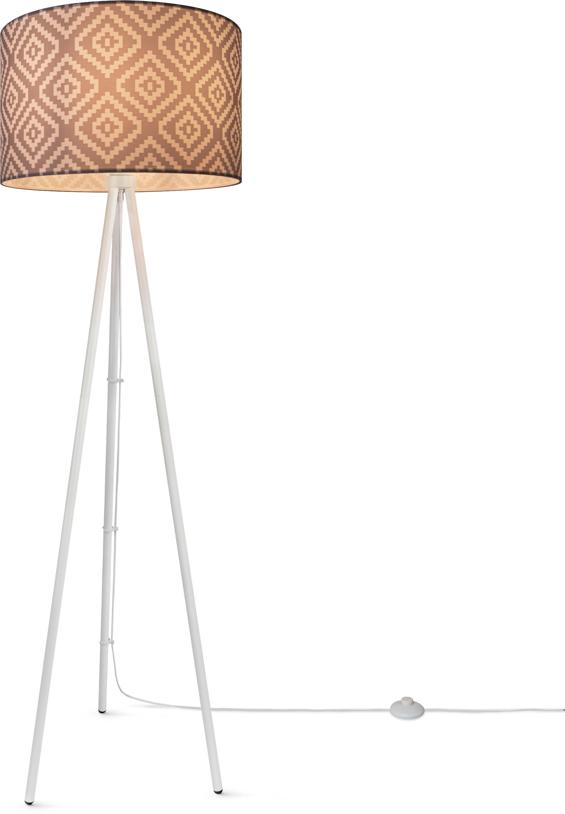 Sale Paco im Vintage Textil Home BAUR Stofflampenschirm | Dreibein Modern Wohnzimmer Stehlampe »Trina Design Stella«,