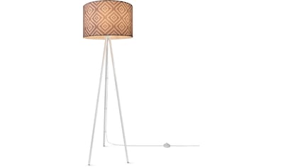 Stehlampe »Trina Stella«, Dreibein Modern Stofflampenschirm Vintage Design Textil...
