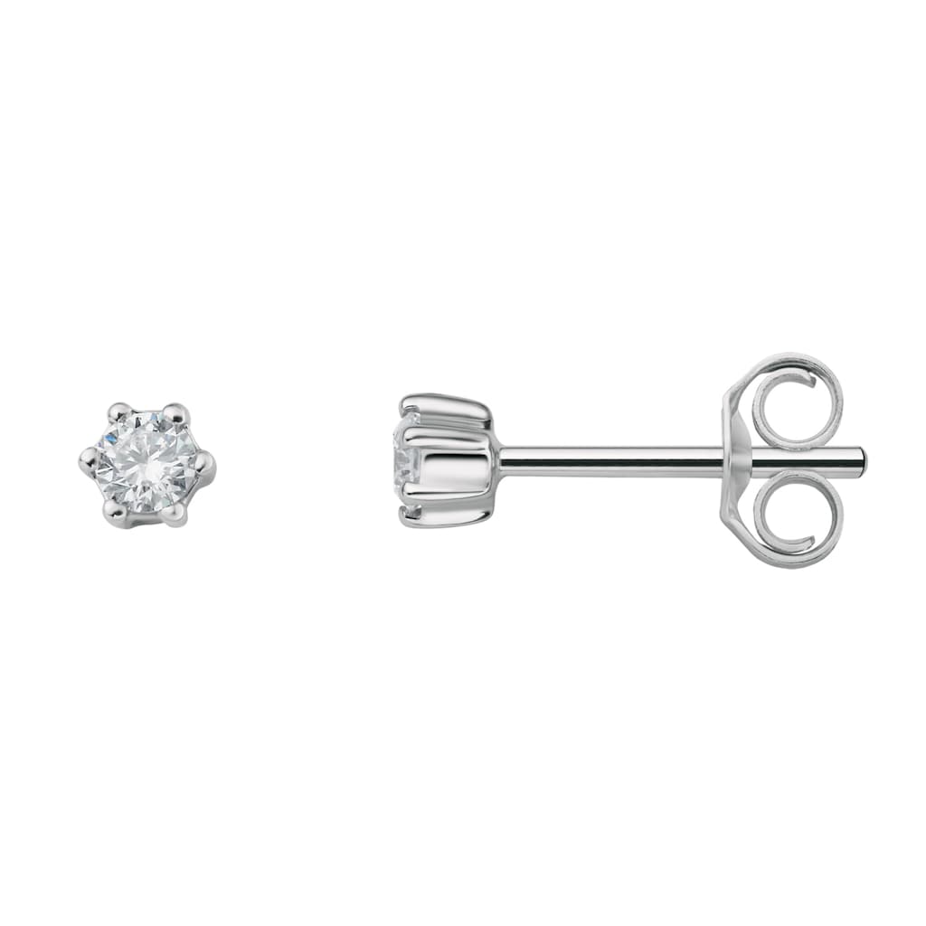ONE ELEMENT Paar Ohrhänger »0.1 ct Diamant Brillant Ohrringe Ohrstecker aus 950 Platin«, Damen Platin Schmuck