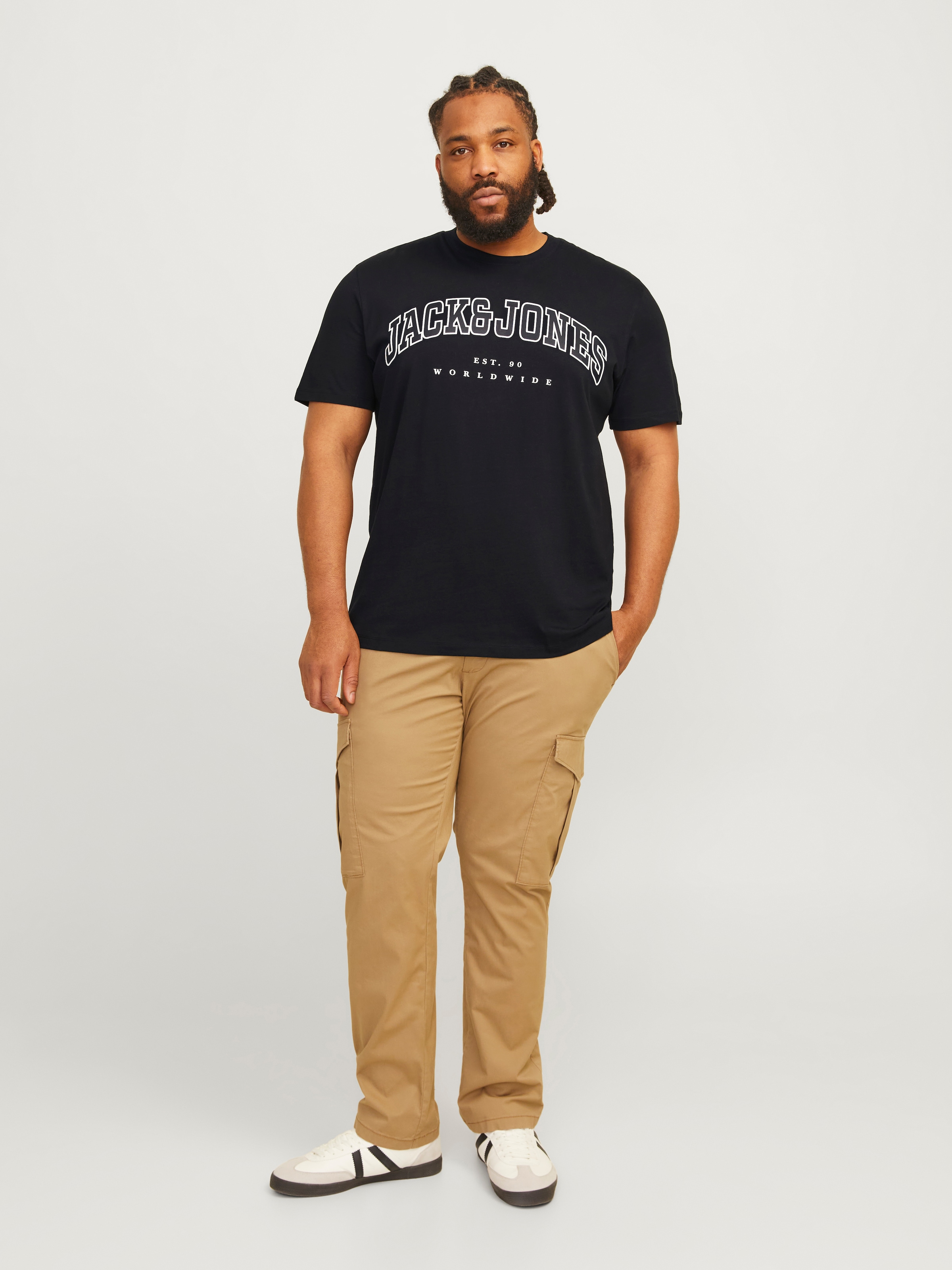 Jack & Jones PlusSize T-Shirt »JJECALEB VARSITY TEE SS O-NECK NOOS PLS«